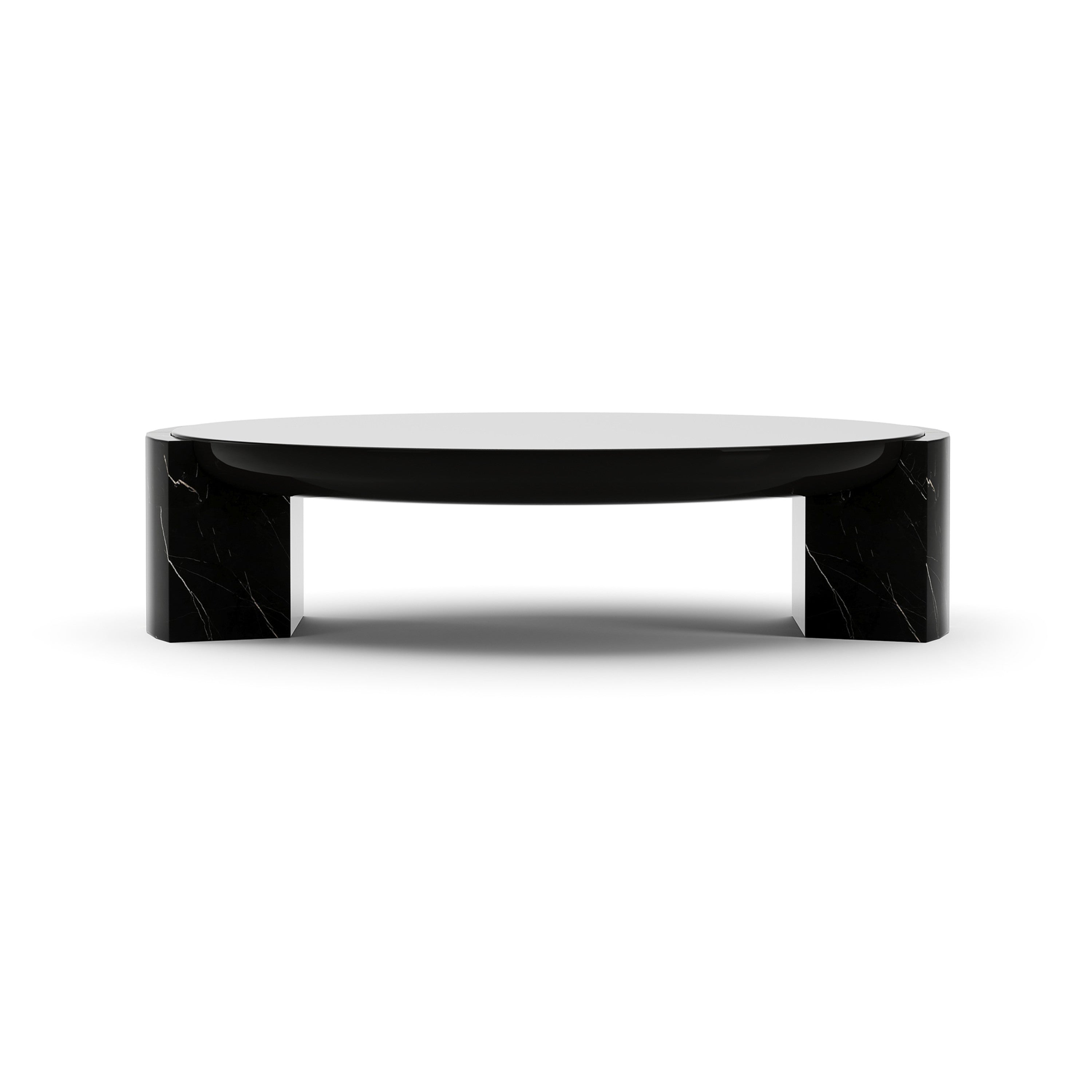 Overlap Round Cocktail Table Dark – Caracole