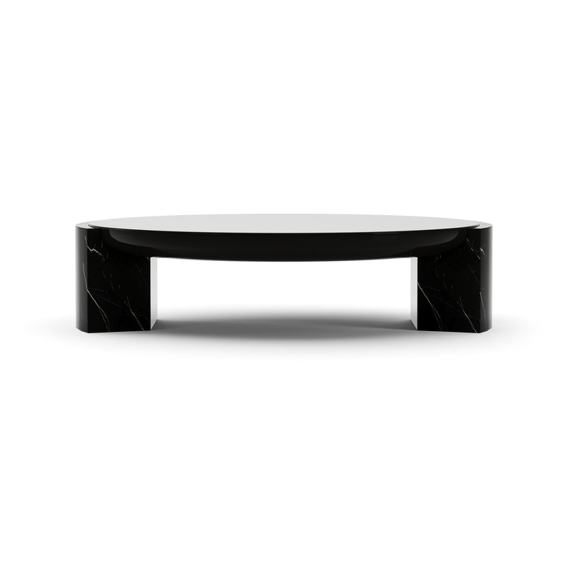Overlap Round Cocktail Table Dark