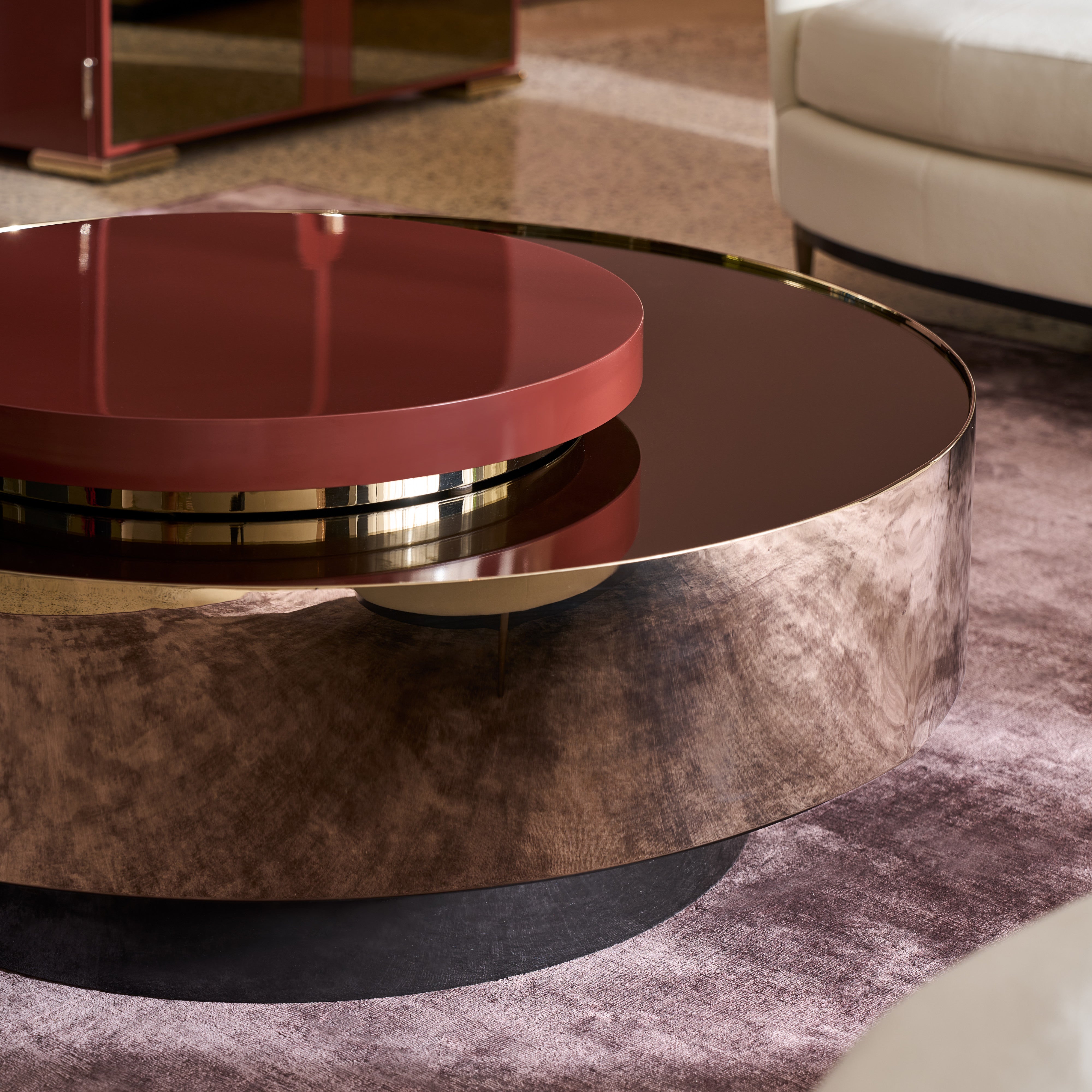 detail of Radius Cocktail Table