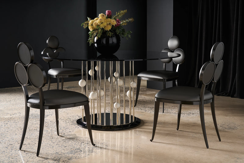 60" Round Smoked Grey Glass Top