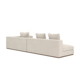 *Bello RT Chaise Sectional - Ivory - 3rd angle