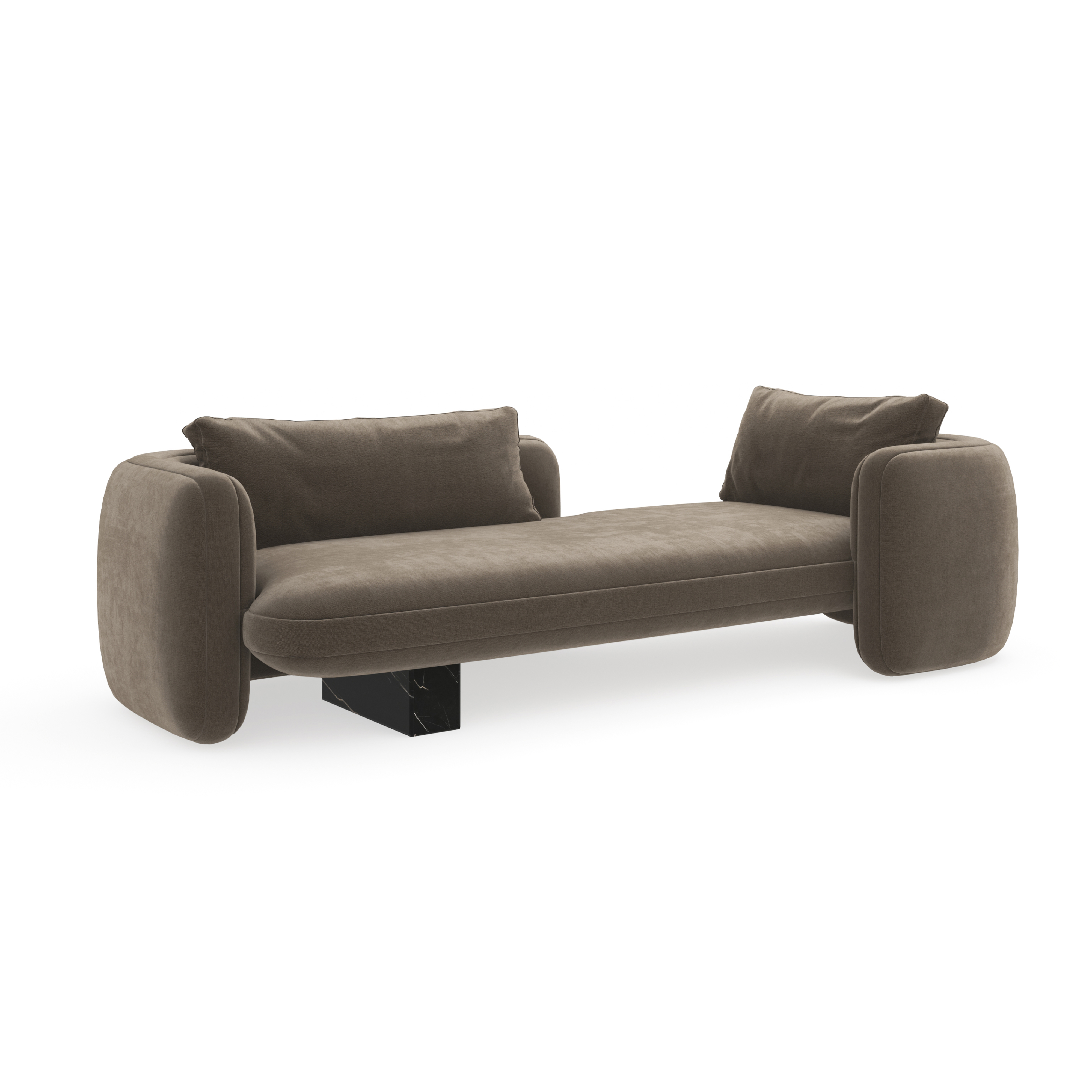 Overlap Bedroom Chaise Dark Taupe