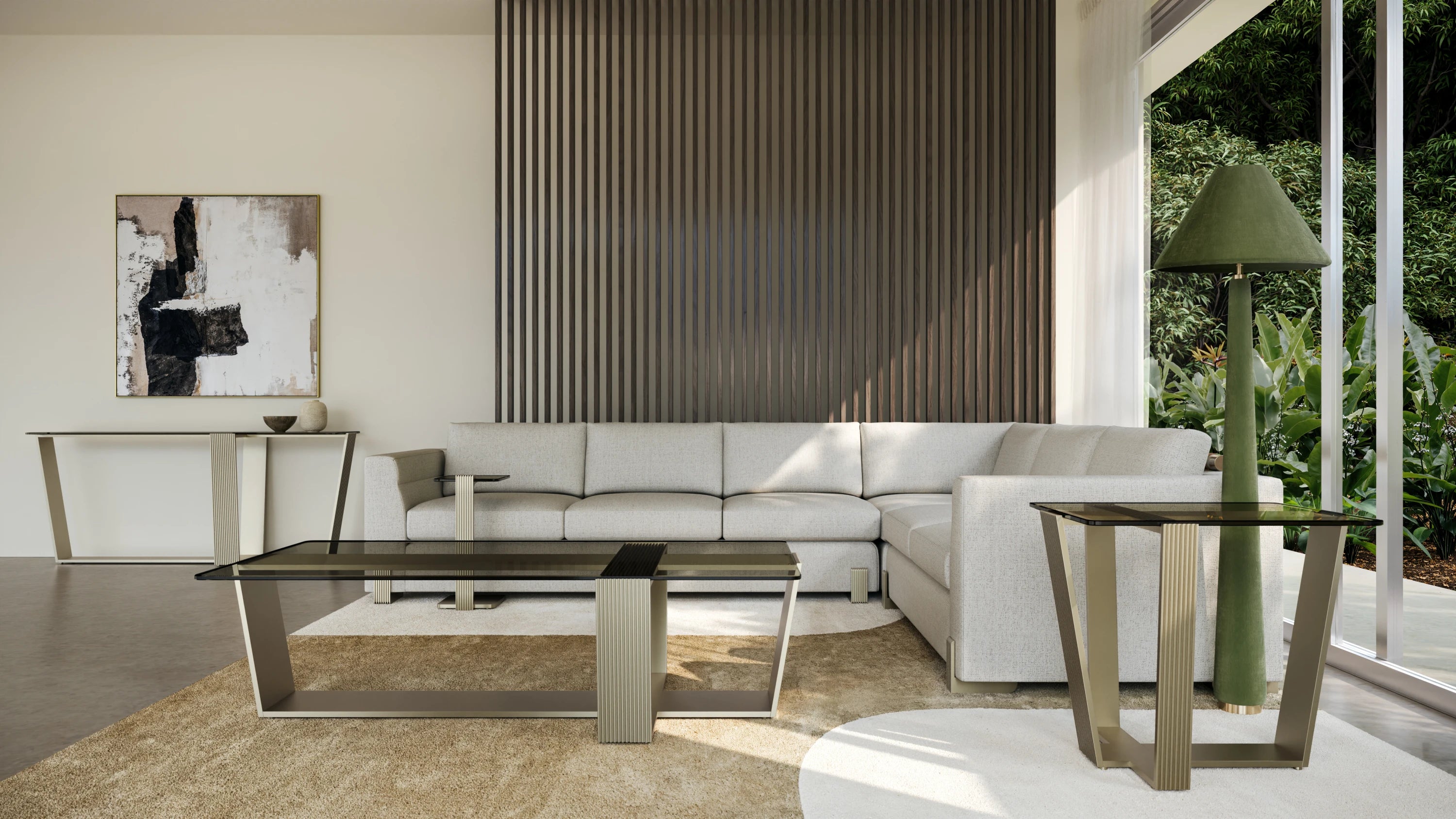 Counter Balance L Sectional Small in room - angle 1