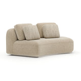 Sasso Raf Curved Armless Loveseat - Oatm - main image
