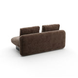 Overlap Armless Loveseat Dk Taupe - 3rd angle