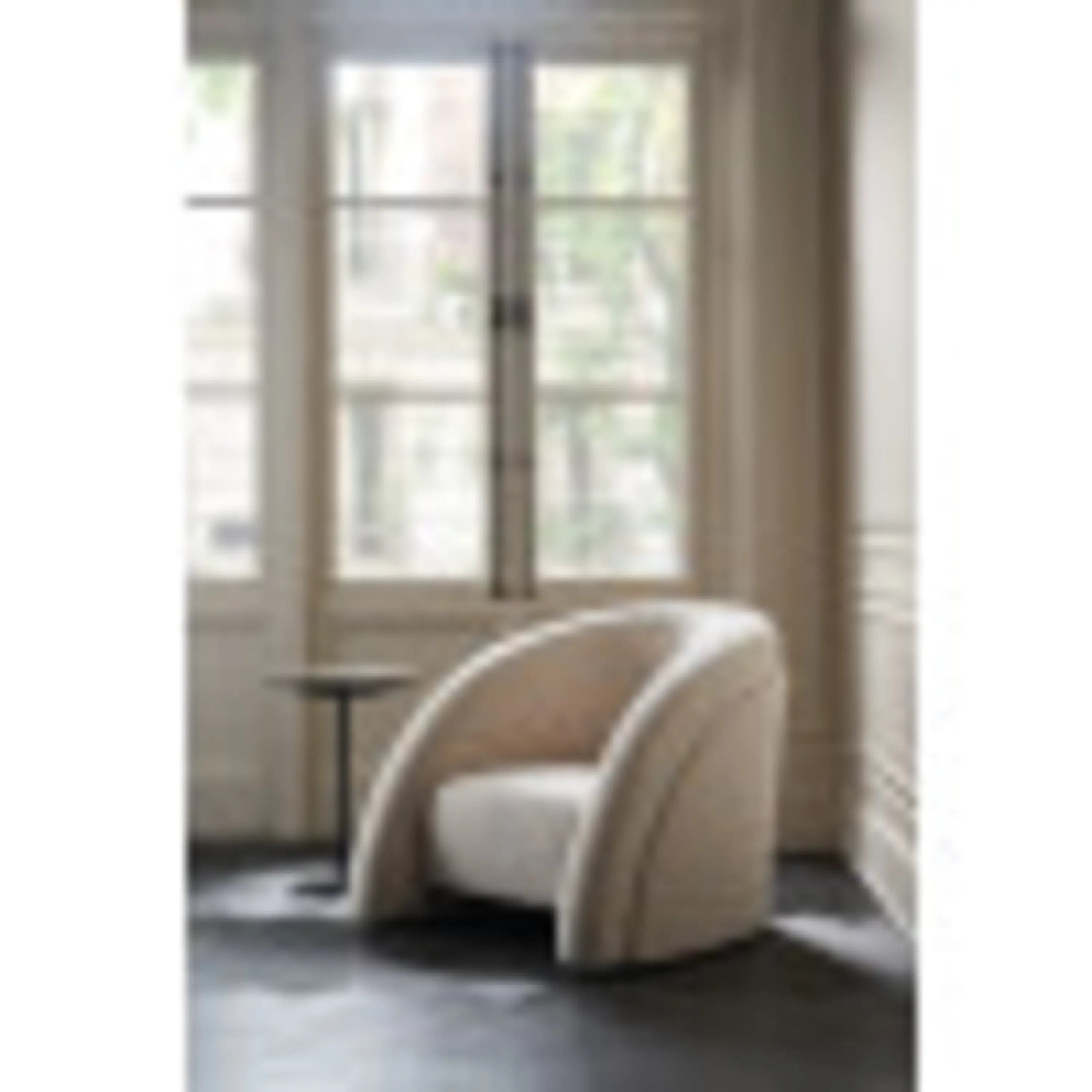 Movement Chair-Ivory in room - angle 1