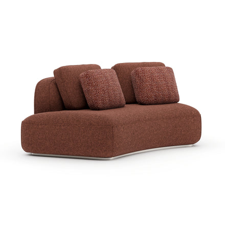 Left-Facing Curved Armless Loveseat