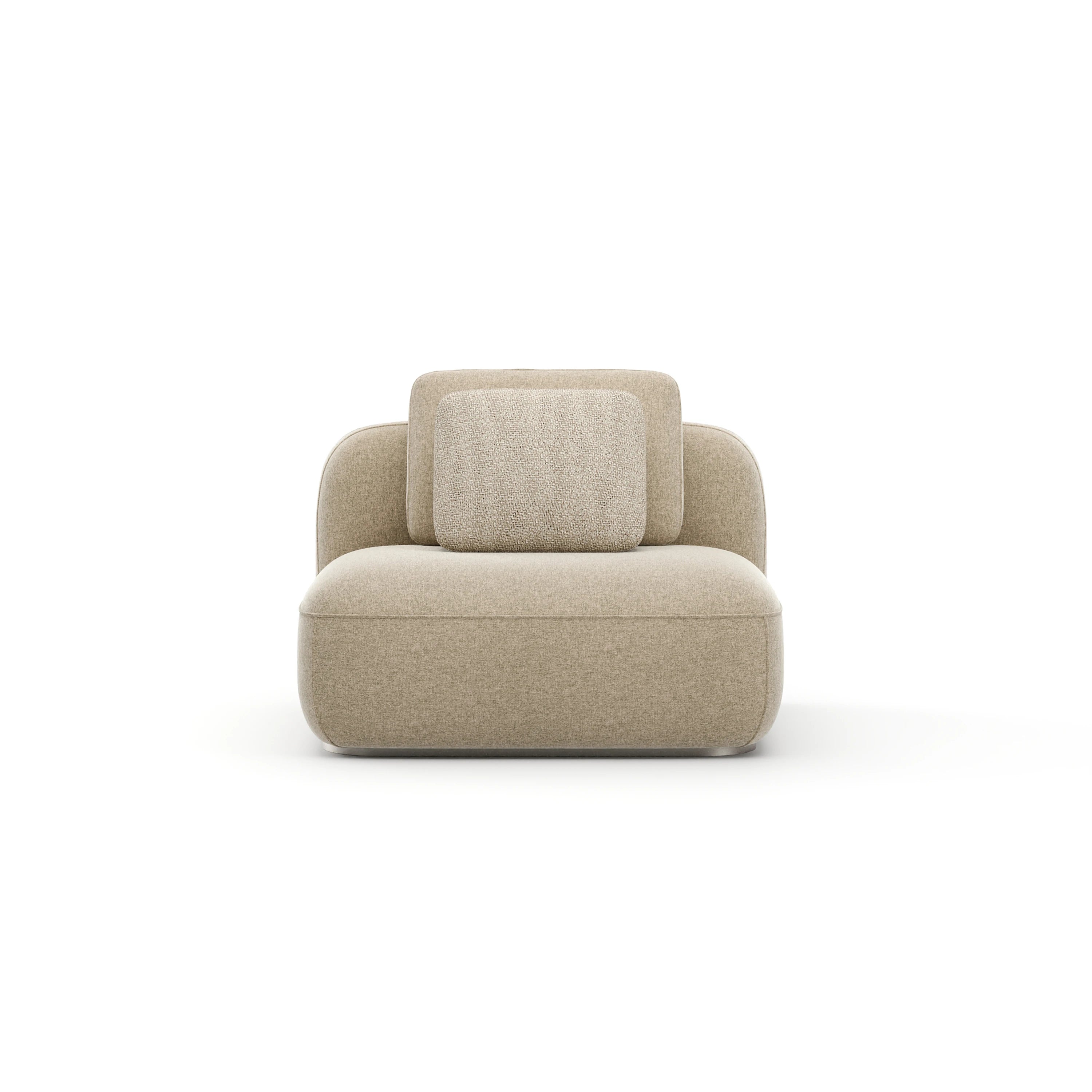 Sasso Armless Chair - Oatmeal - primary image