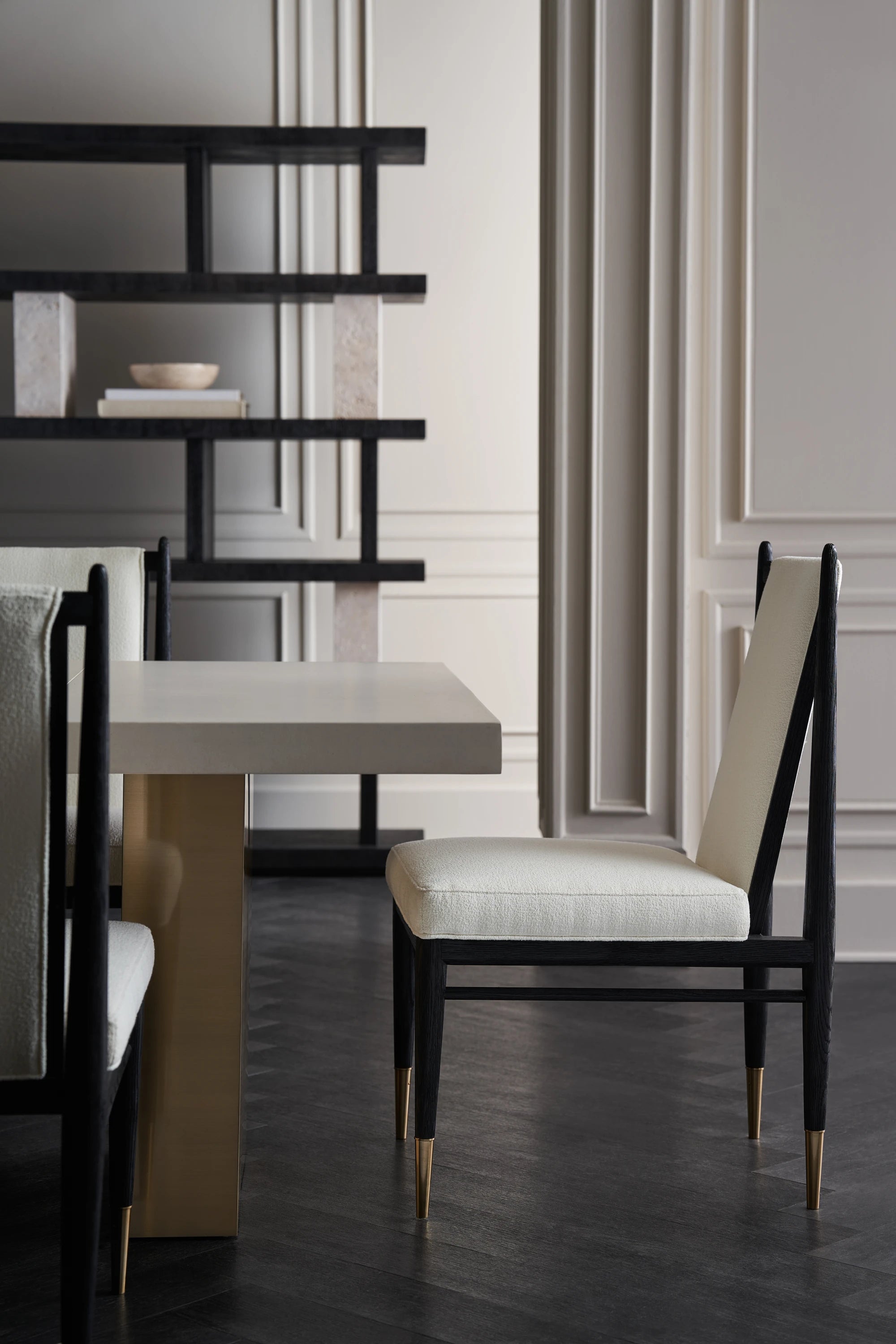 Unity Dark Dining Chair in room - angle 3.0