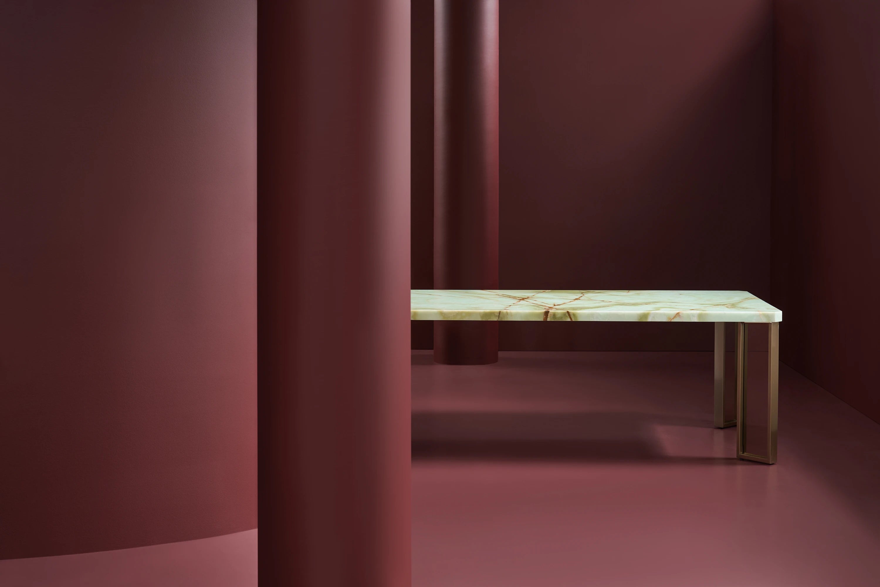 The Naturalist Dining Table Top in room - angle 1