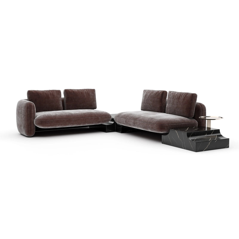 Overlap Wedge Sectional Dk Taupe