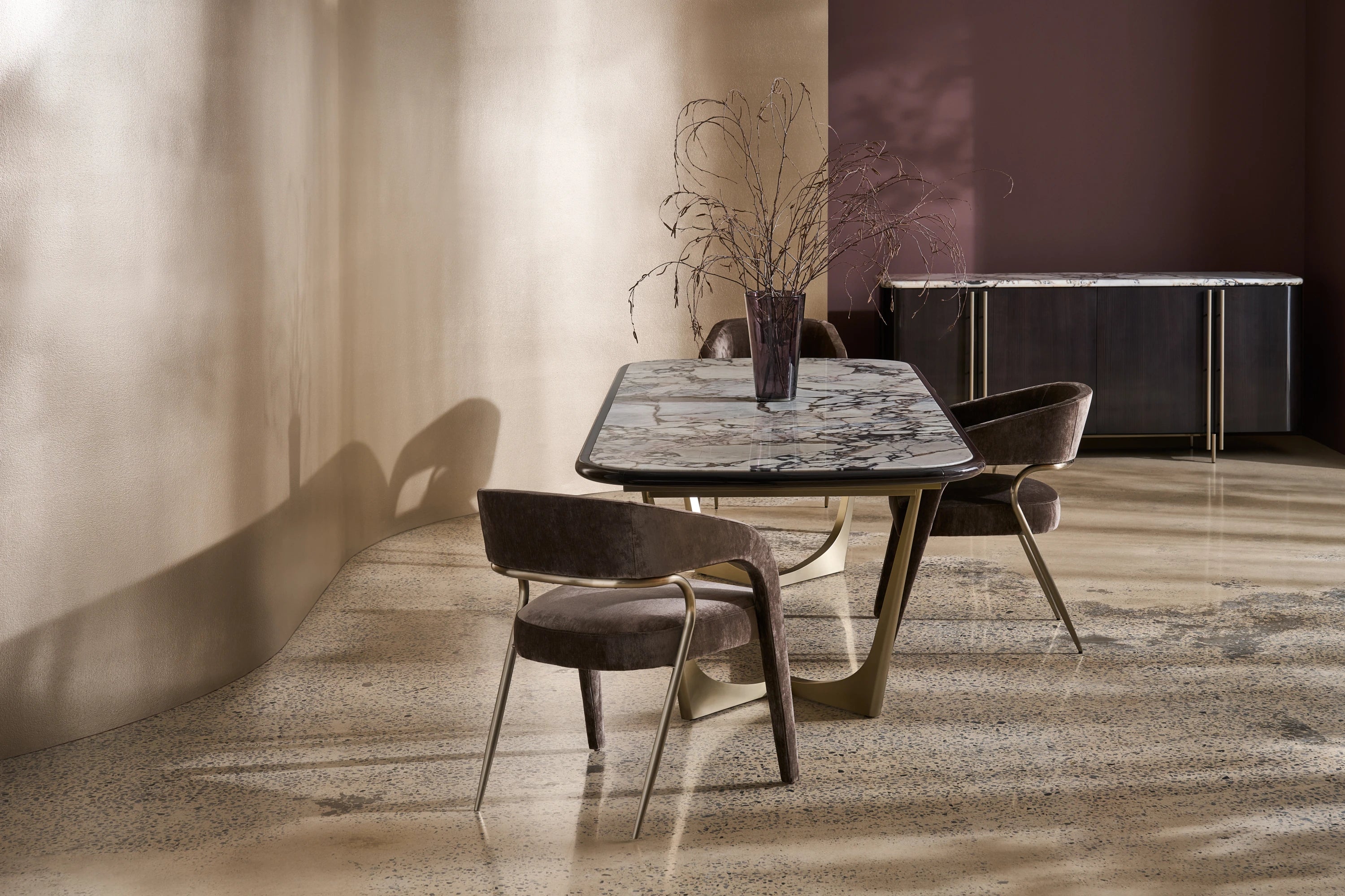 Gazelle Dining Chair - Mink in room - angle 3.0