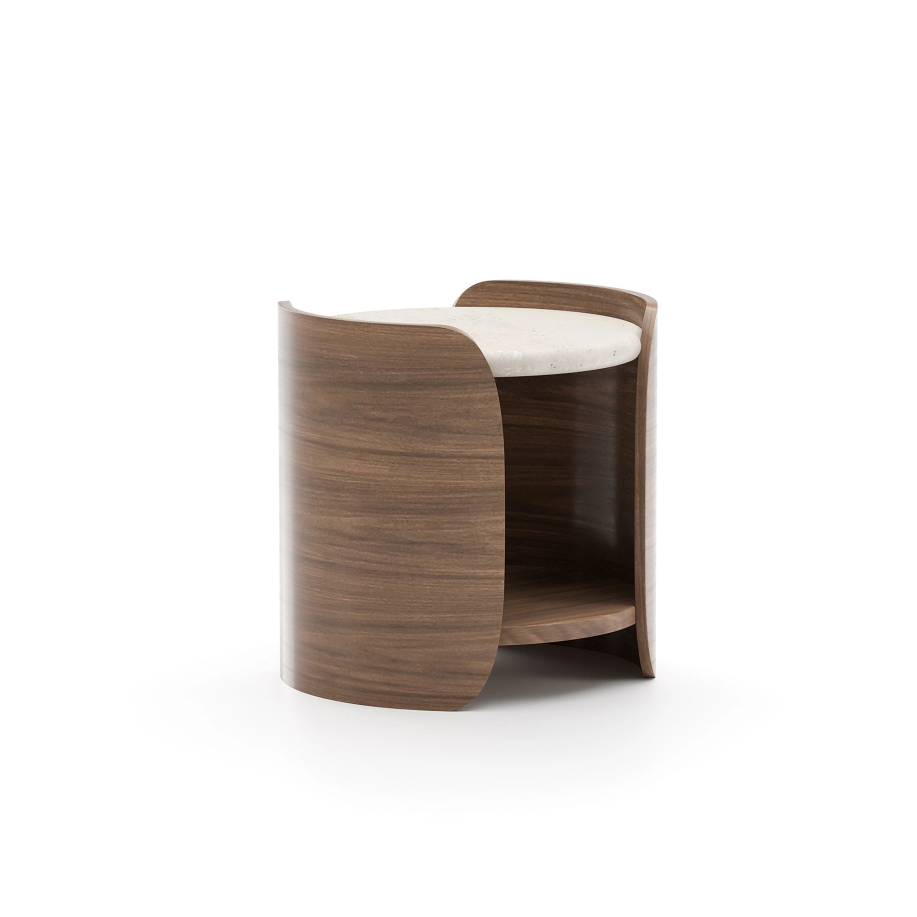 Fleur Side Table W/ Wood Shelf - main image