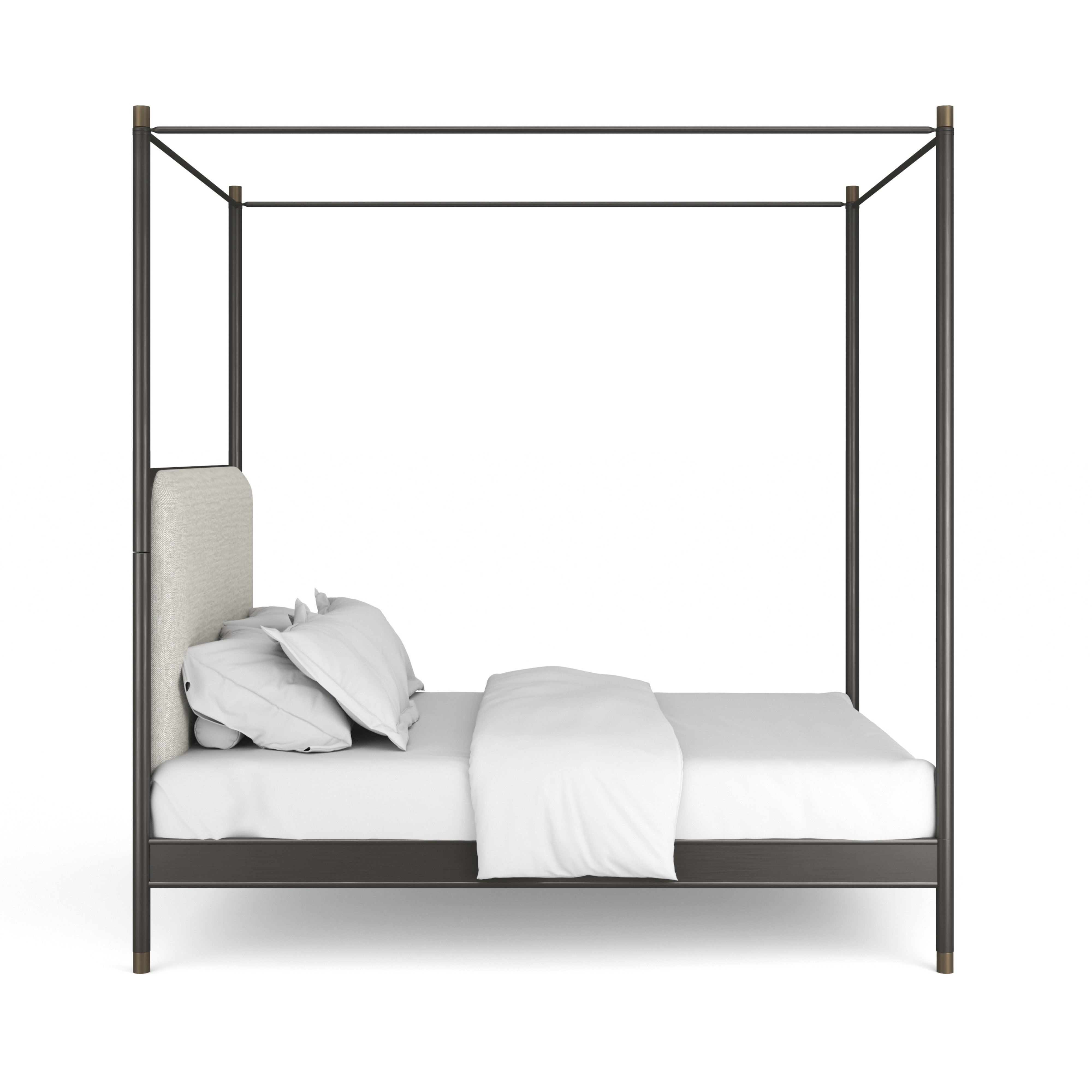 Campaign King Bed With Canopy - angle 3