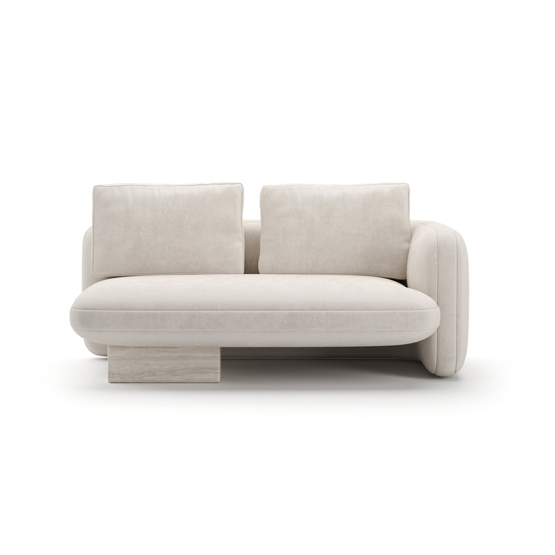 Overlap Raf Loveseat Ecru