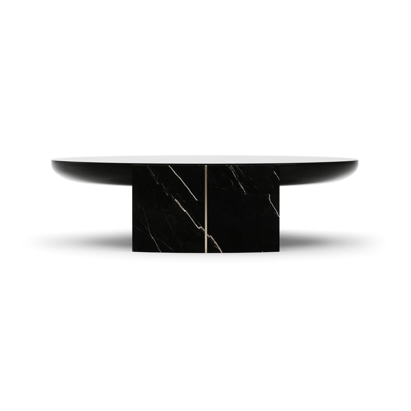 Overlap Round Cocktail Table Dark