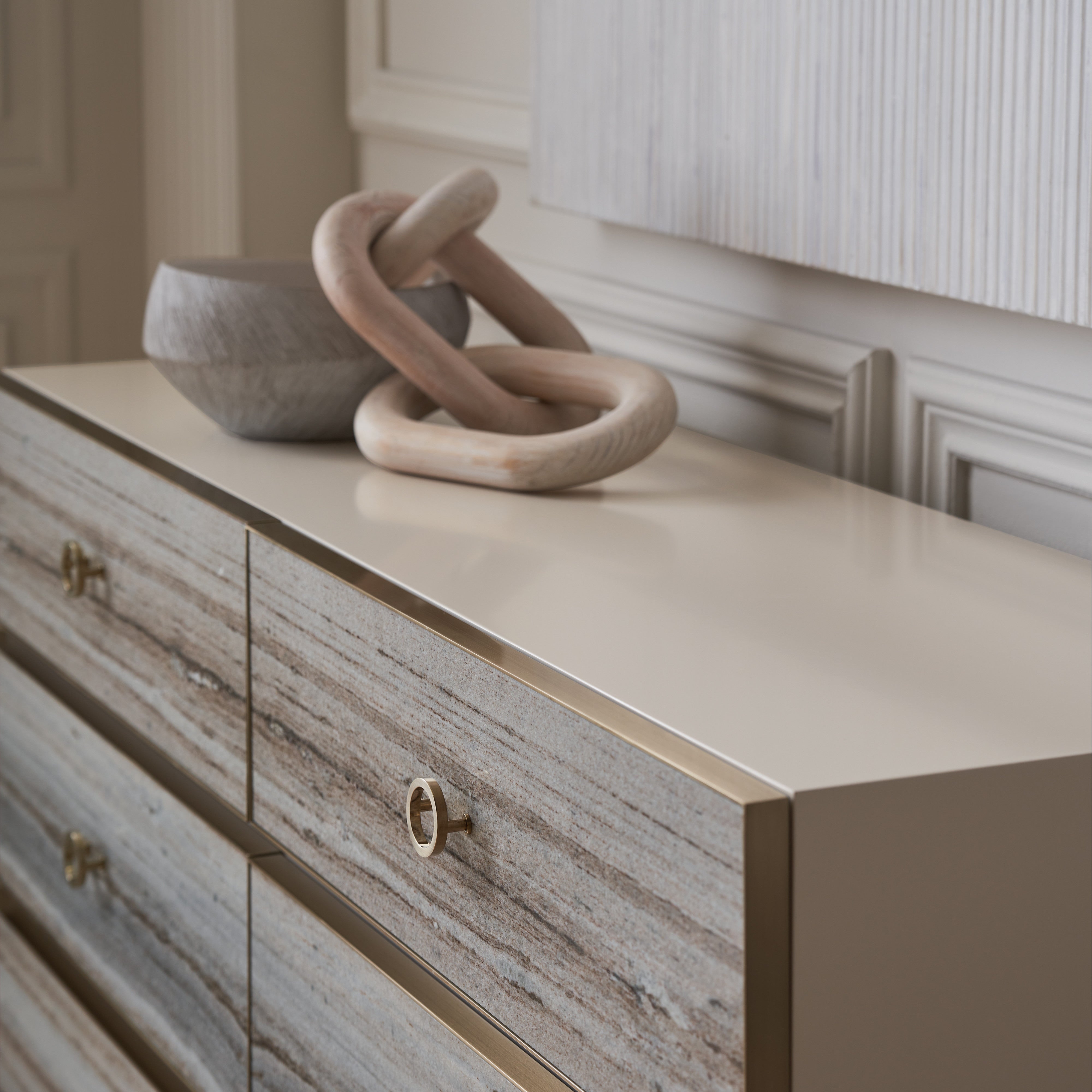 detail of Bedrock Dresser