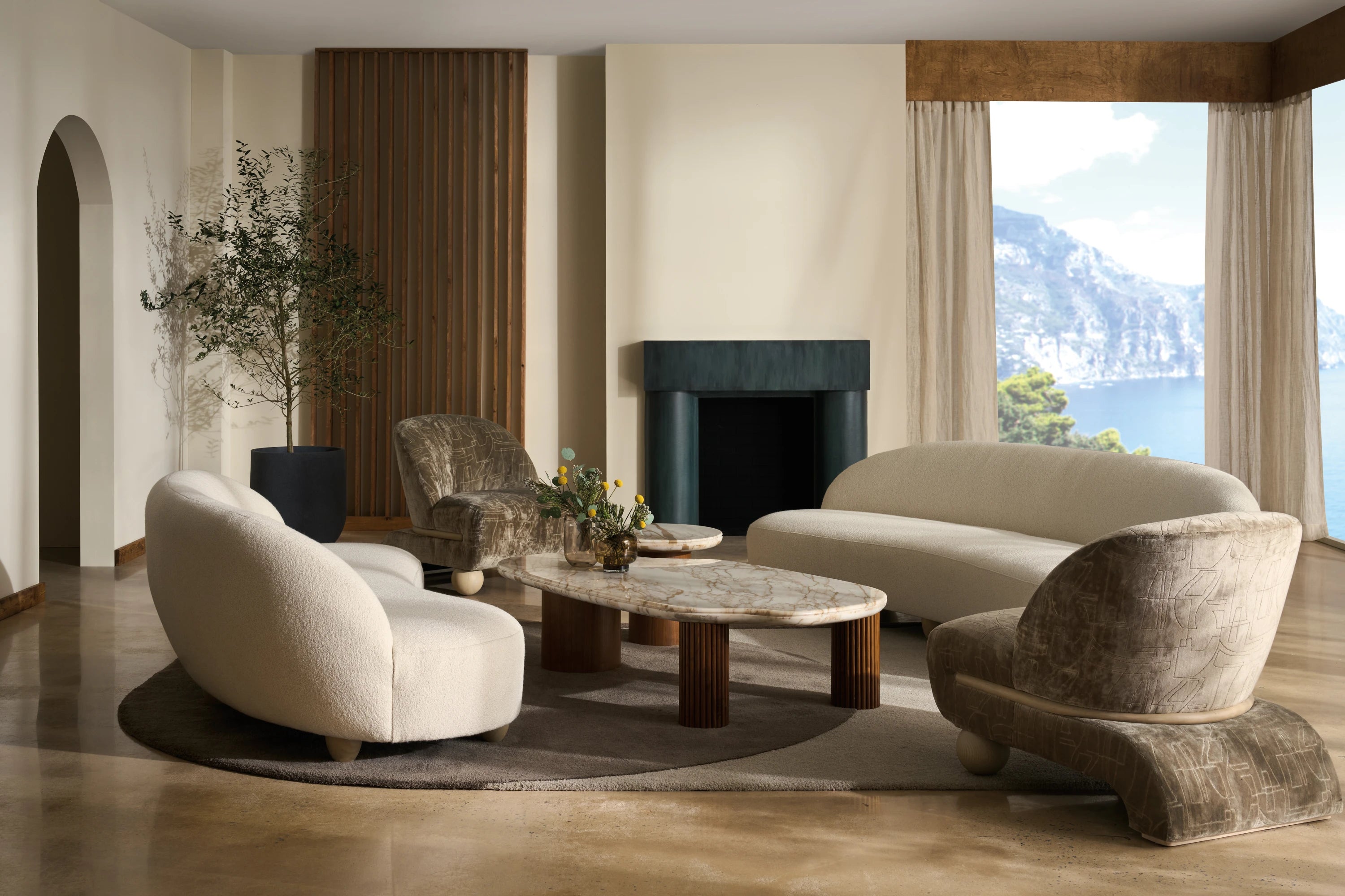 110 Tulum Sofa in room - angle 1