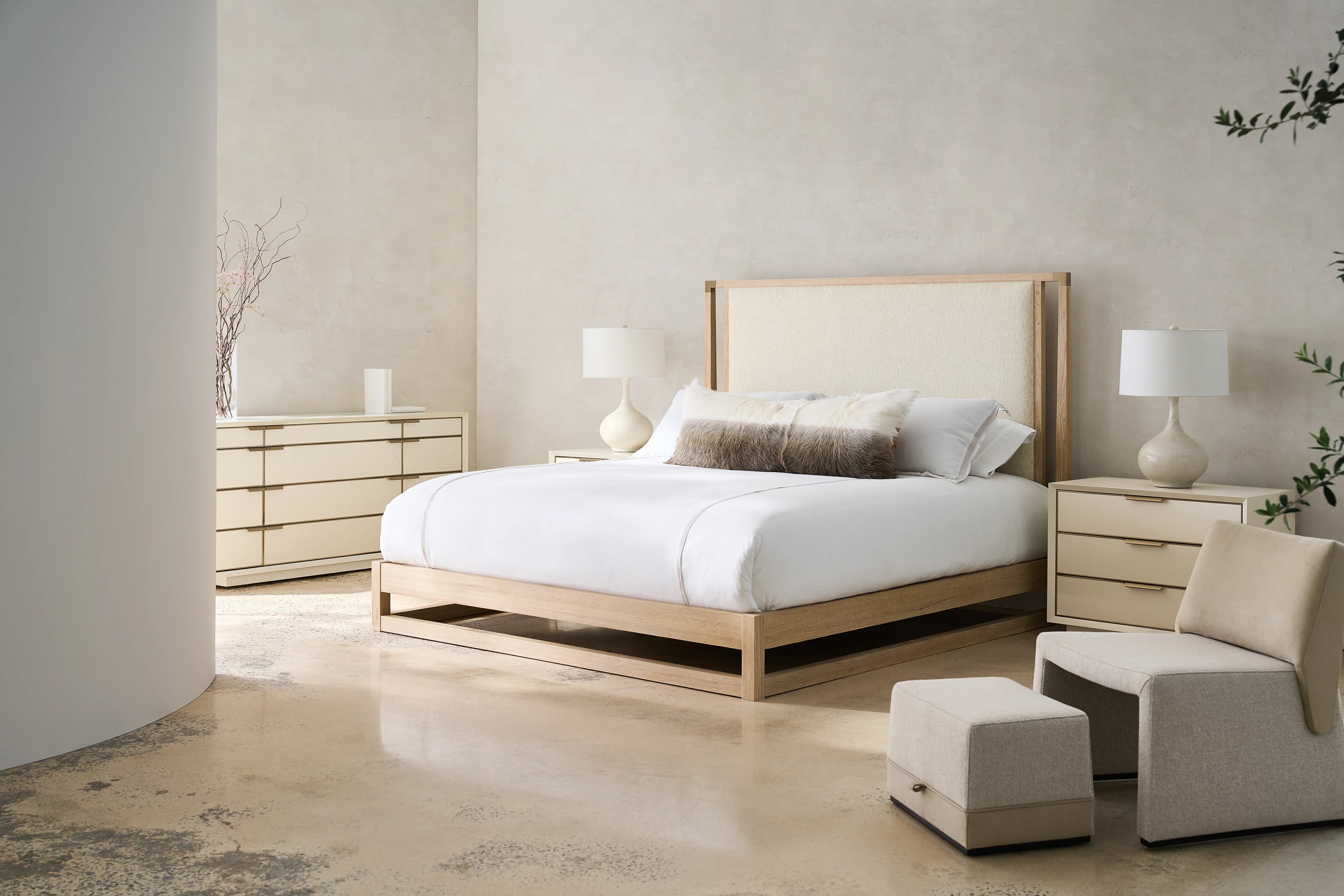 Et Voila Ottoman in room - angle 1