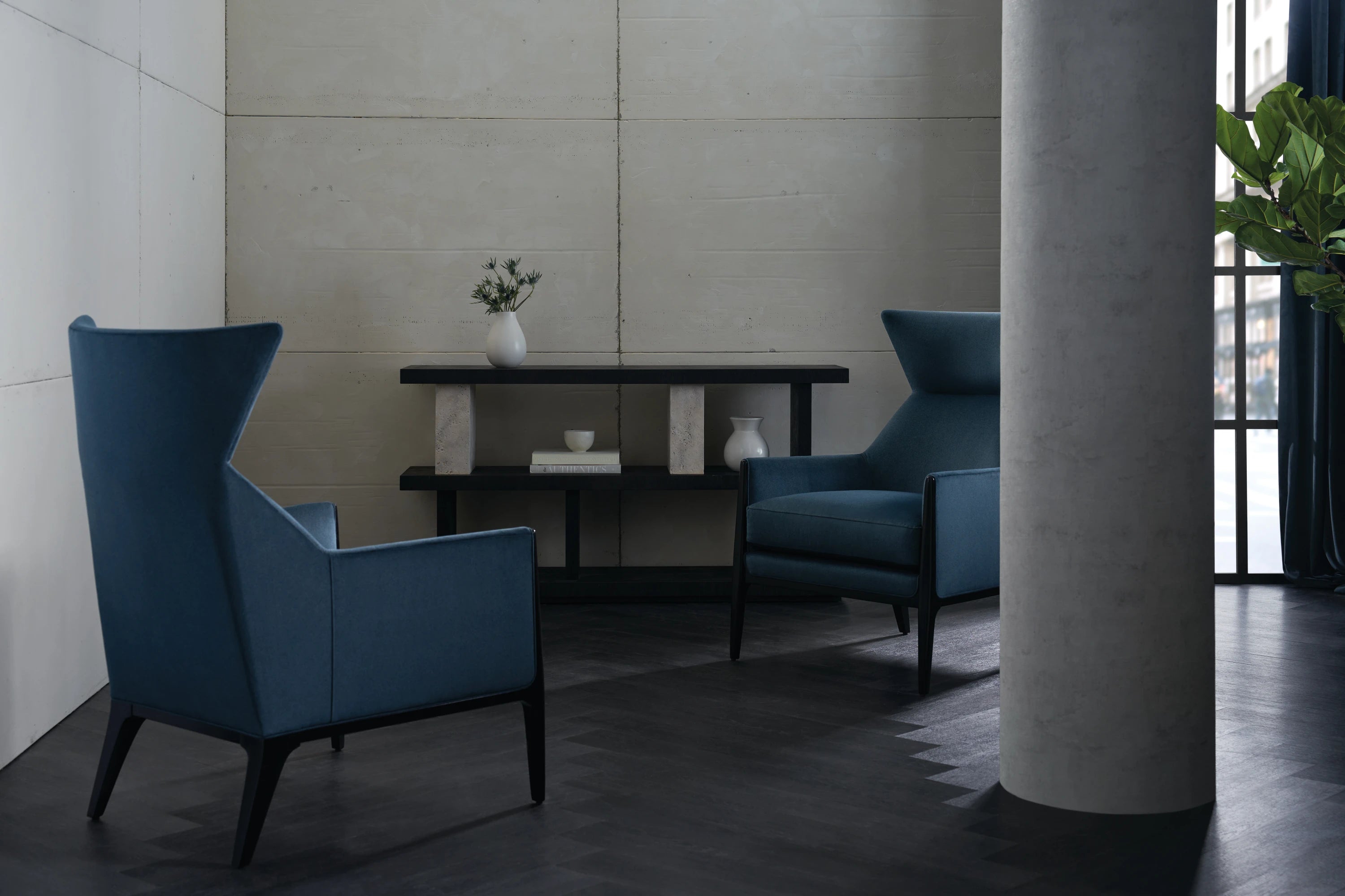 Boundless Chair - Peacock in room - angle 1