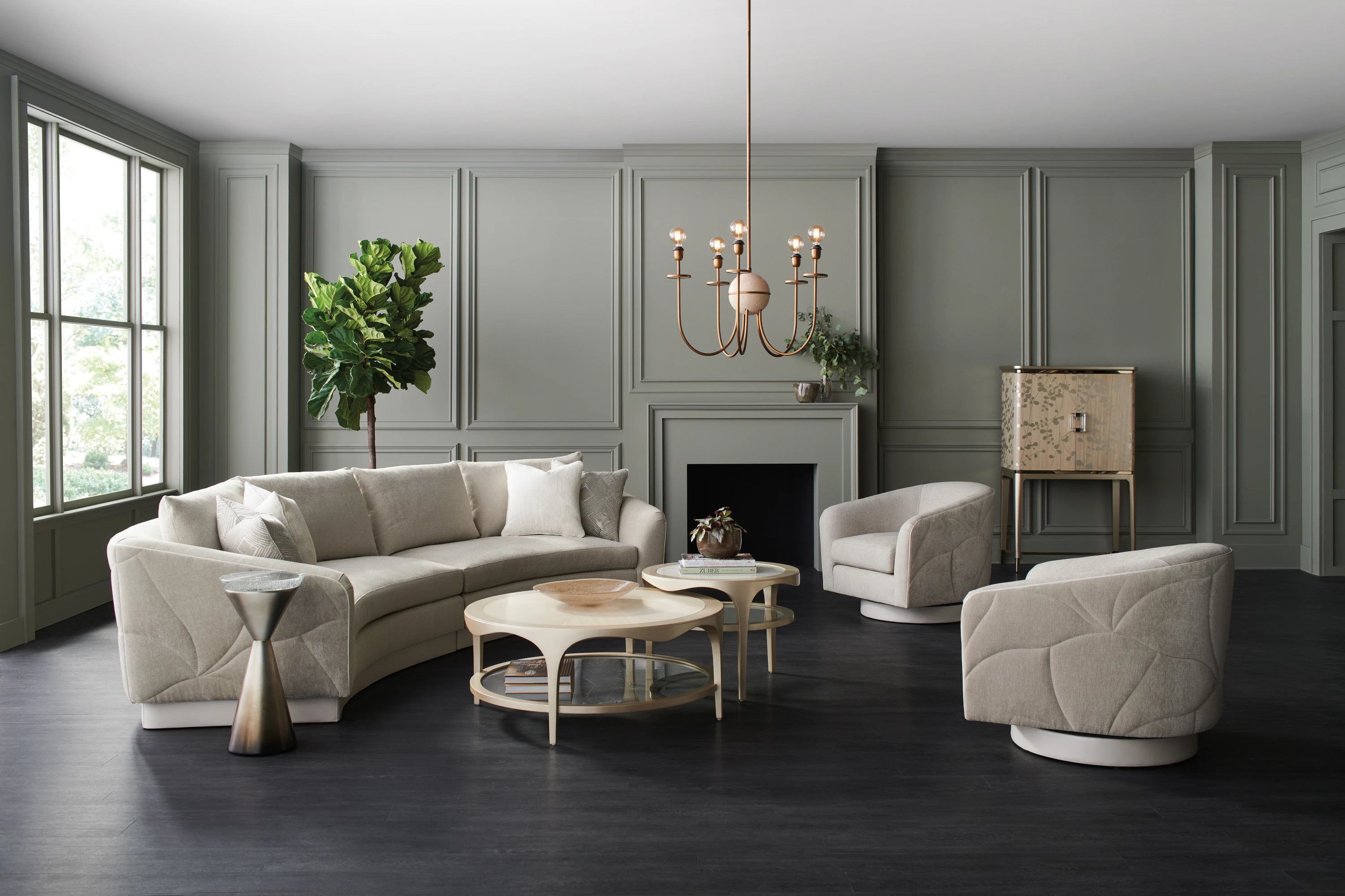 Fanciful Raf Loveseat in room - angle 1