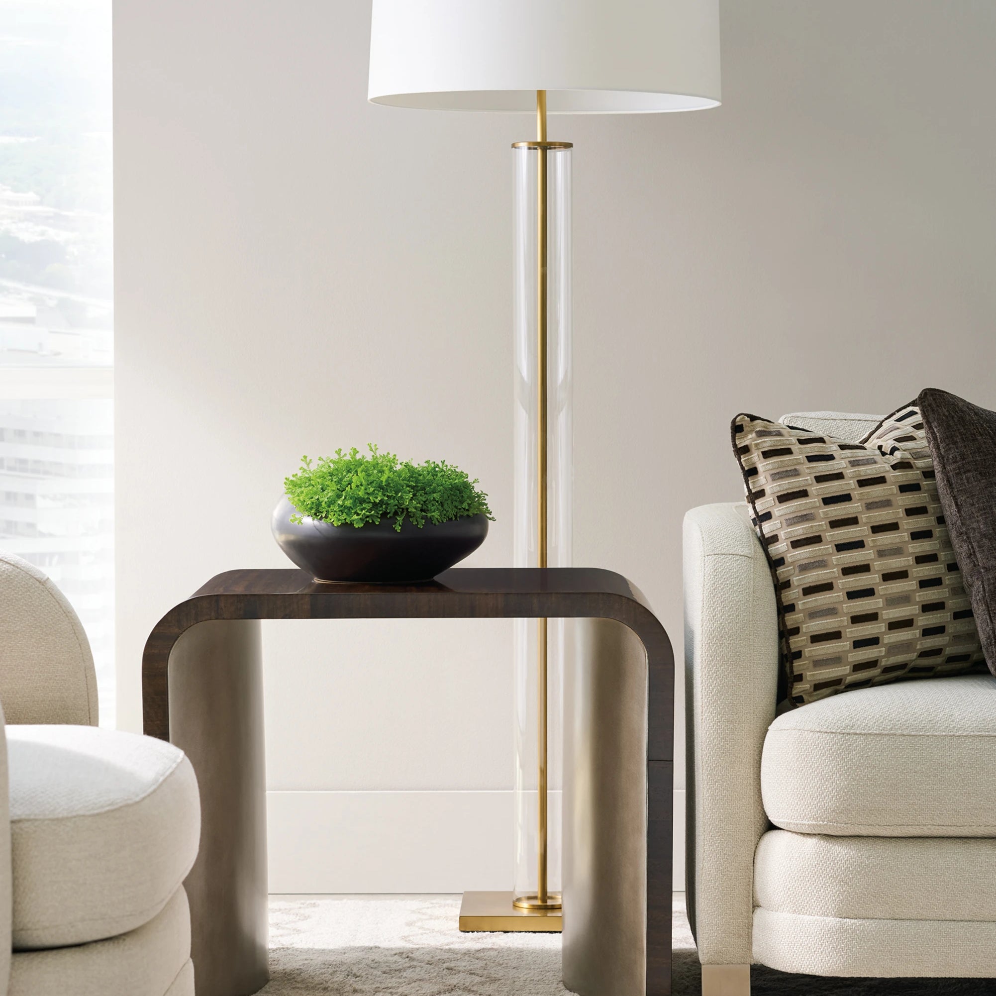 Streamline End Table in room - angle 1