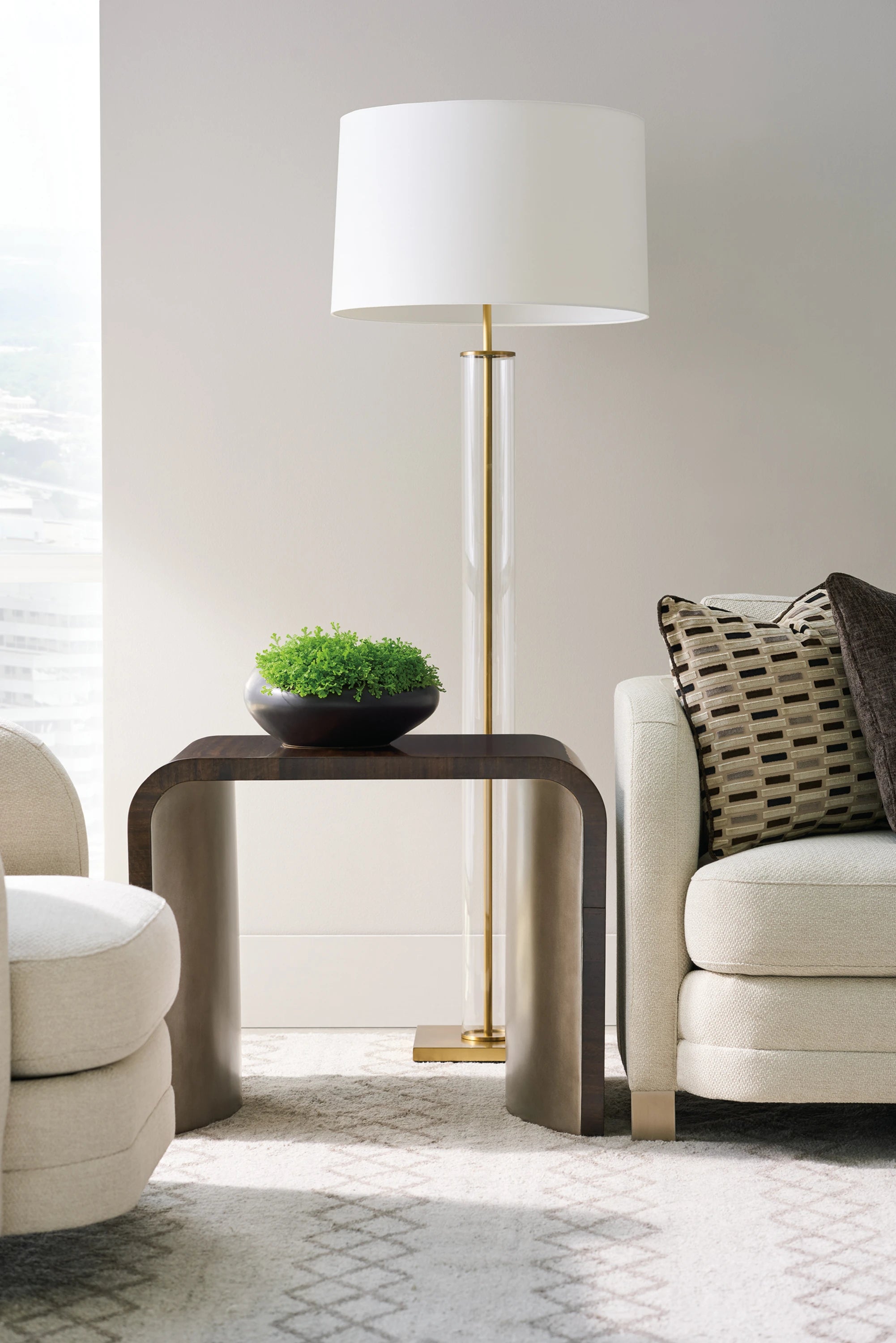 Streamline End Table in room - angle 1