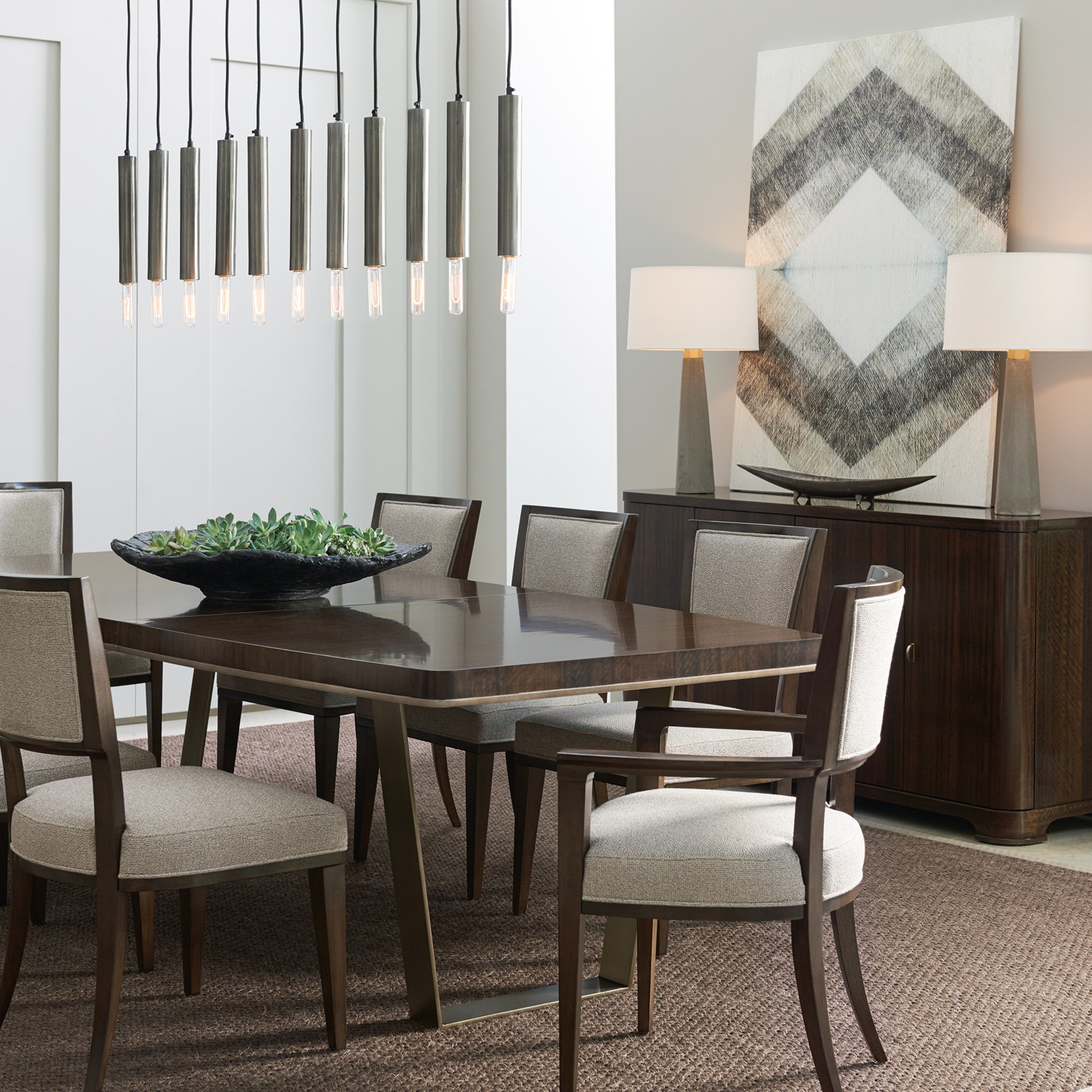 Streamline Dining Table in room - angle 1