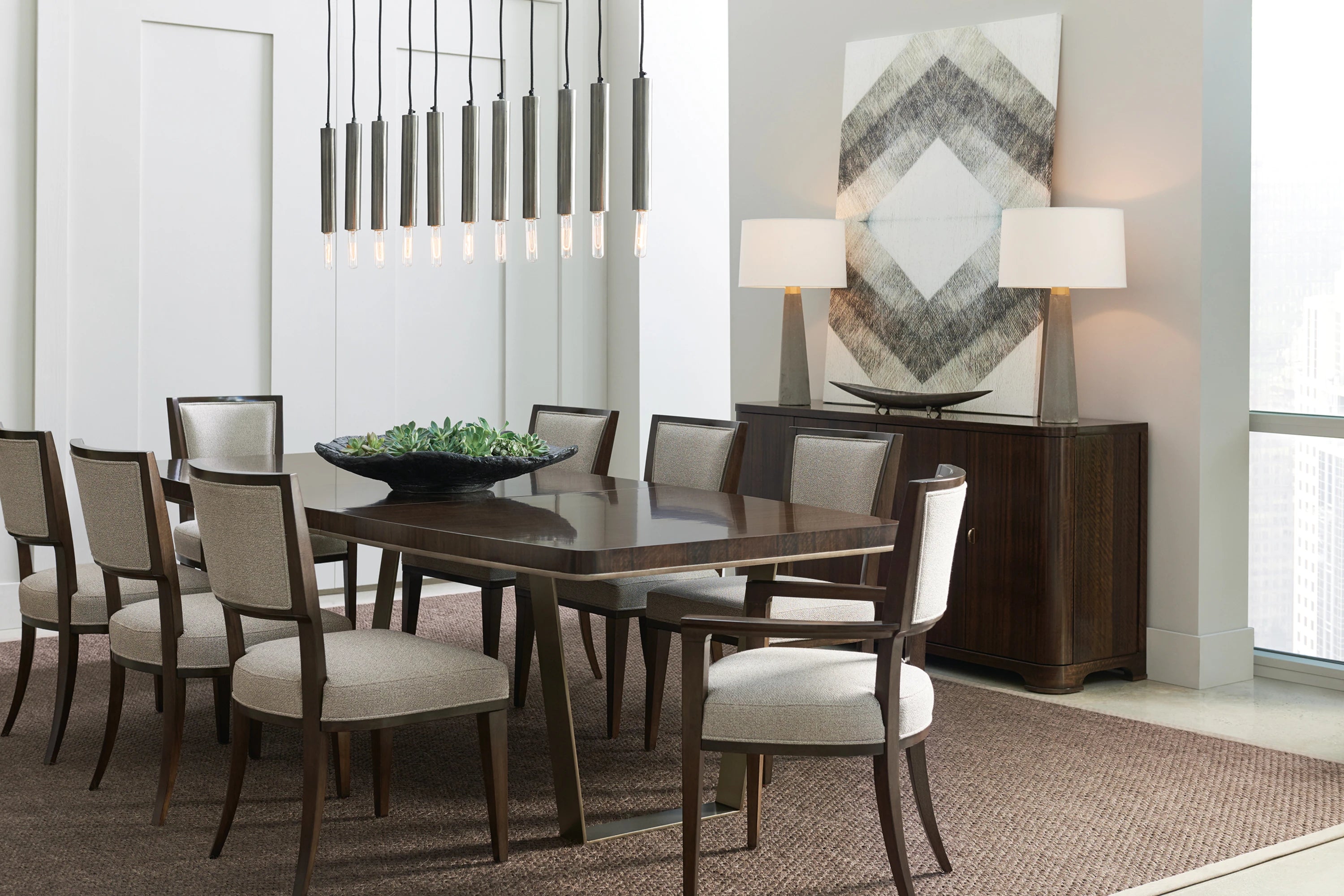 Streamline Dining Table in room - angle 1