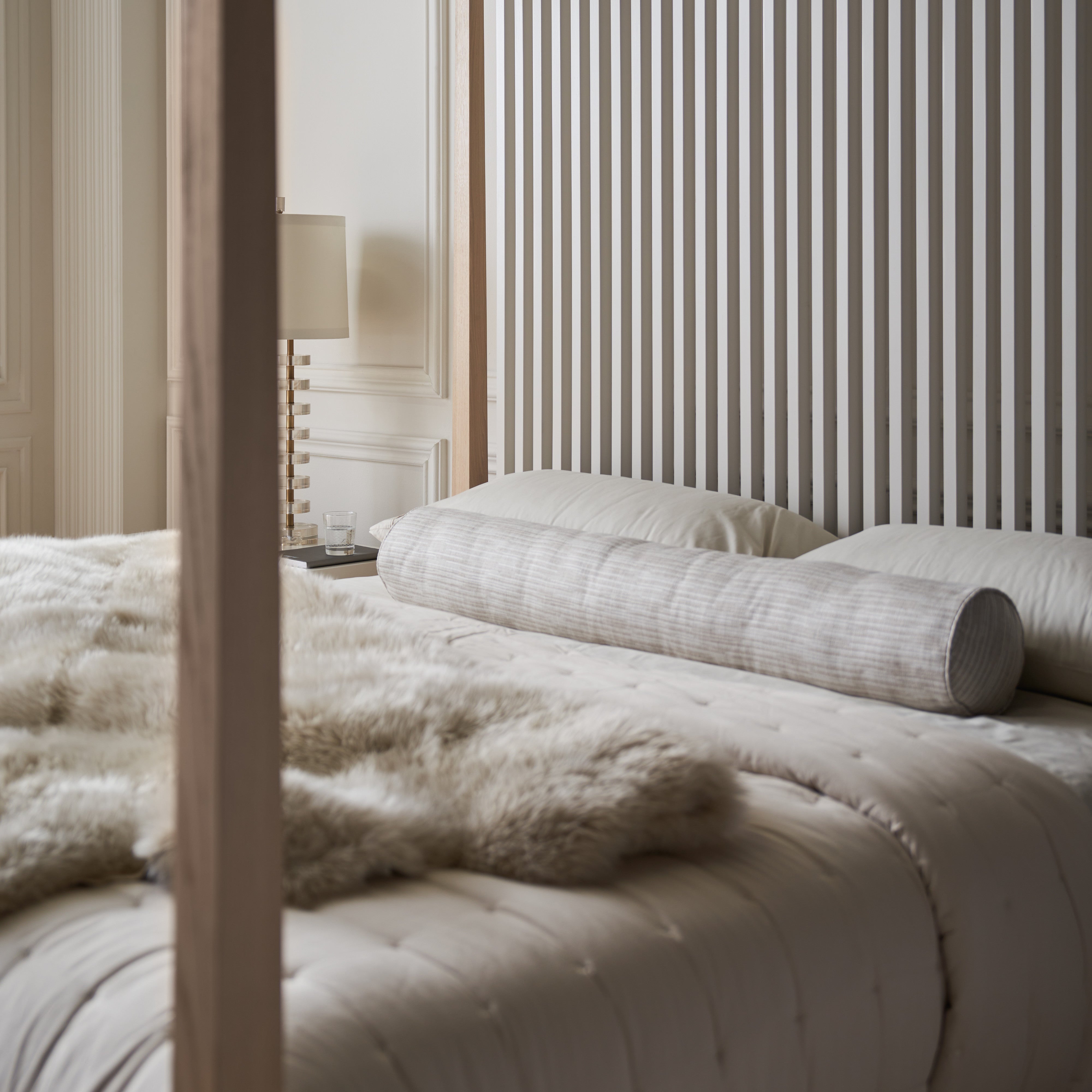 detail of Pinstripe Light Bed - Queen