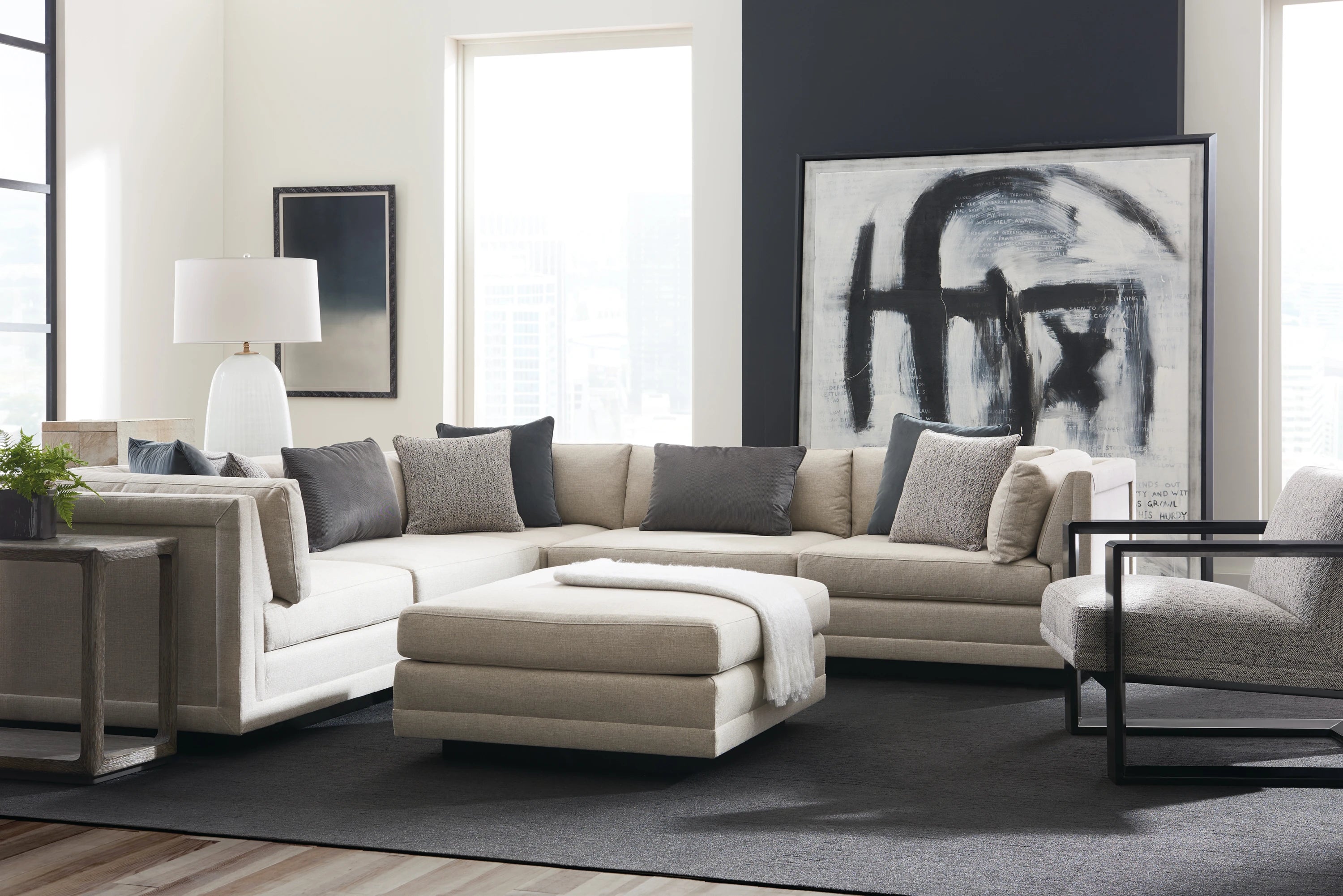 Fusion 6 Piece Sectional in room - angle 1