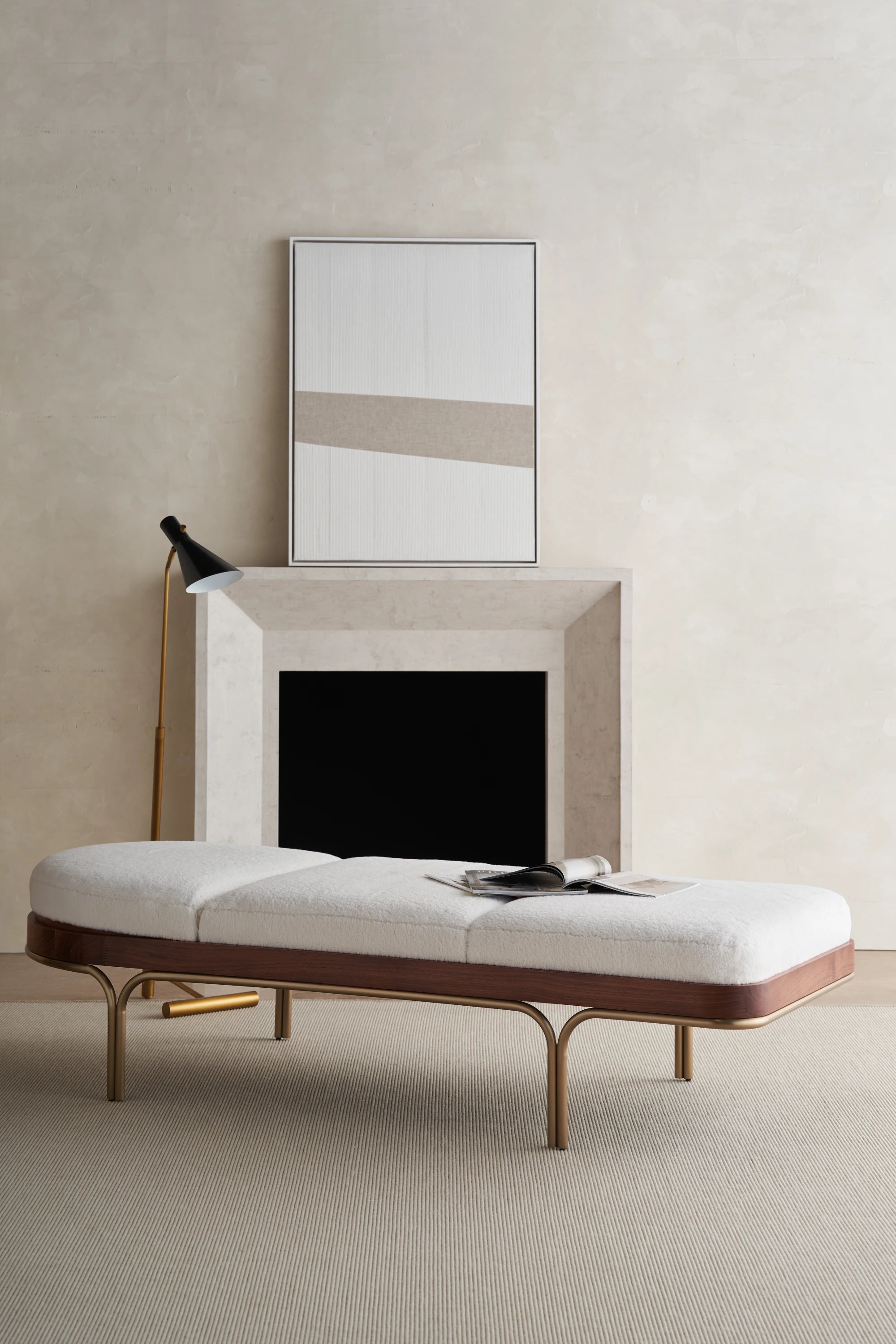 Rhythm Chaise in room - angle 1