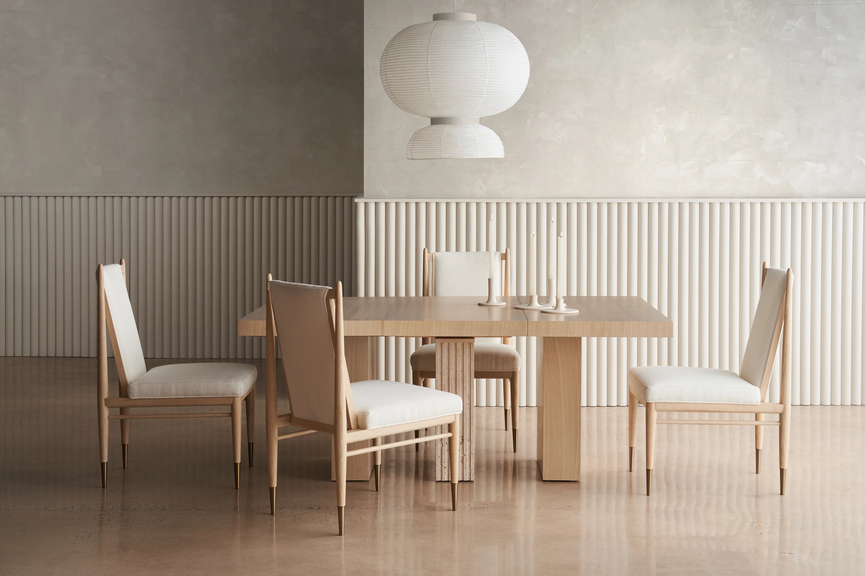 Unity Light Dining Table in room - angle 1
