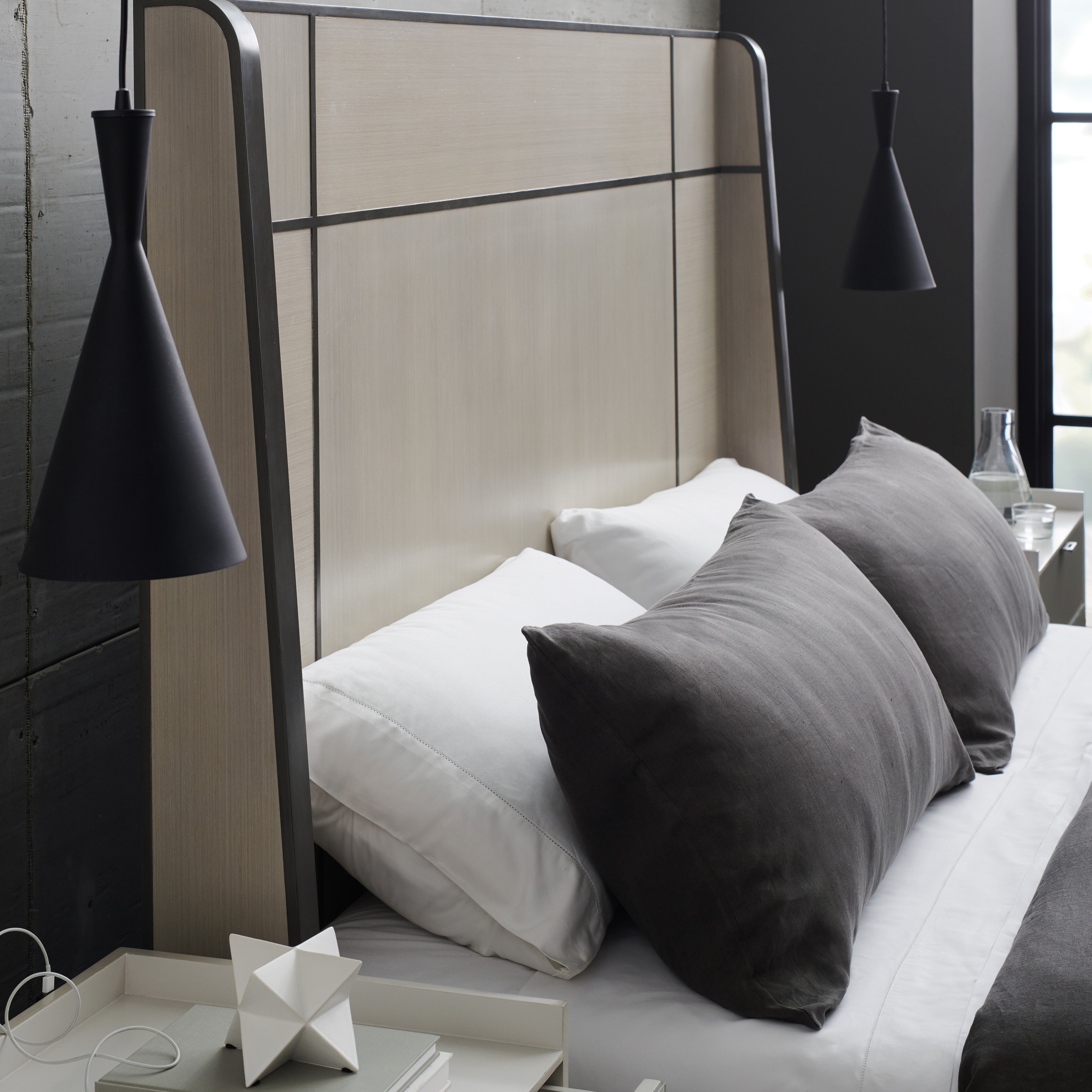 detail of Repetition Wood Bed - King