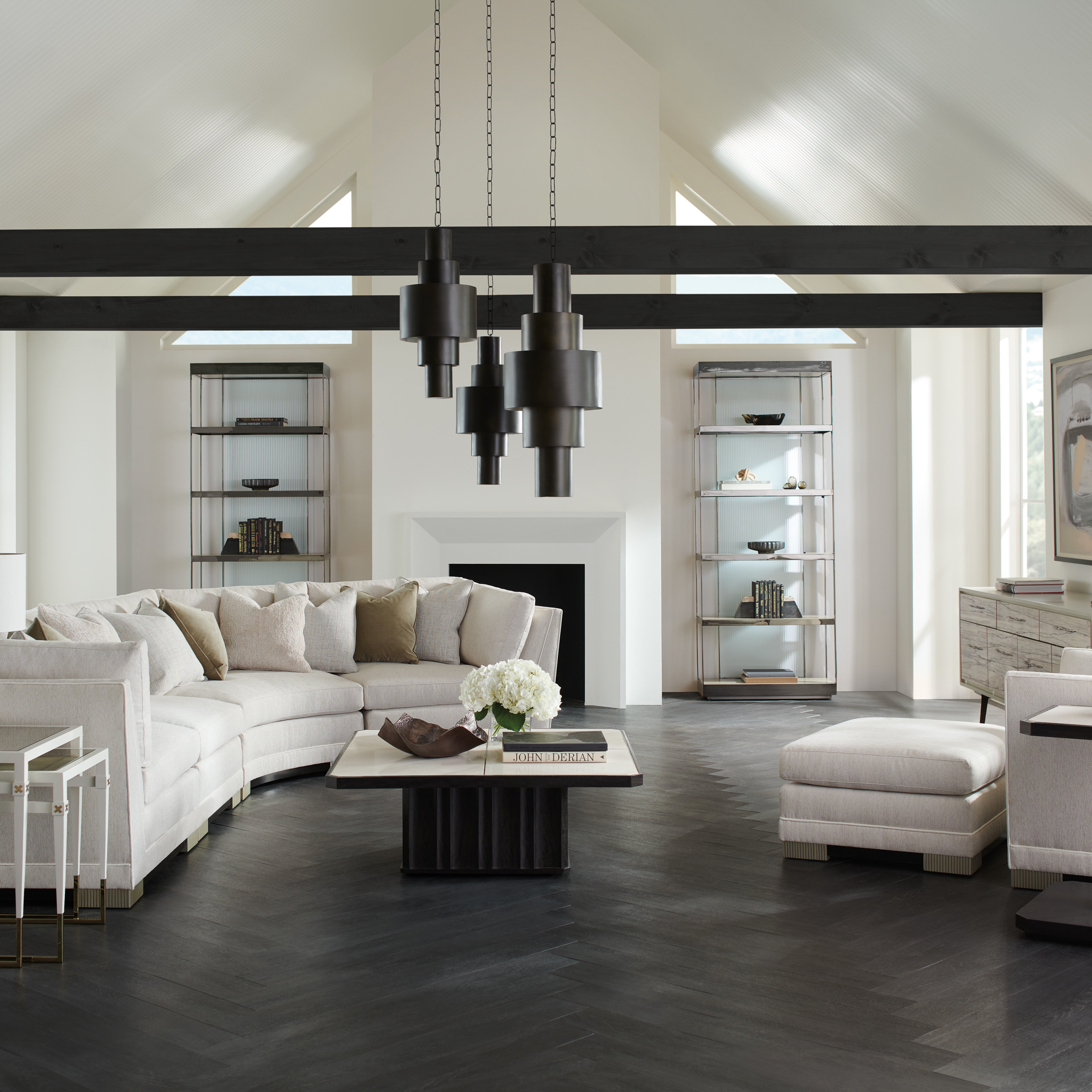 room with Deep Retreat Ottoman