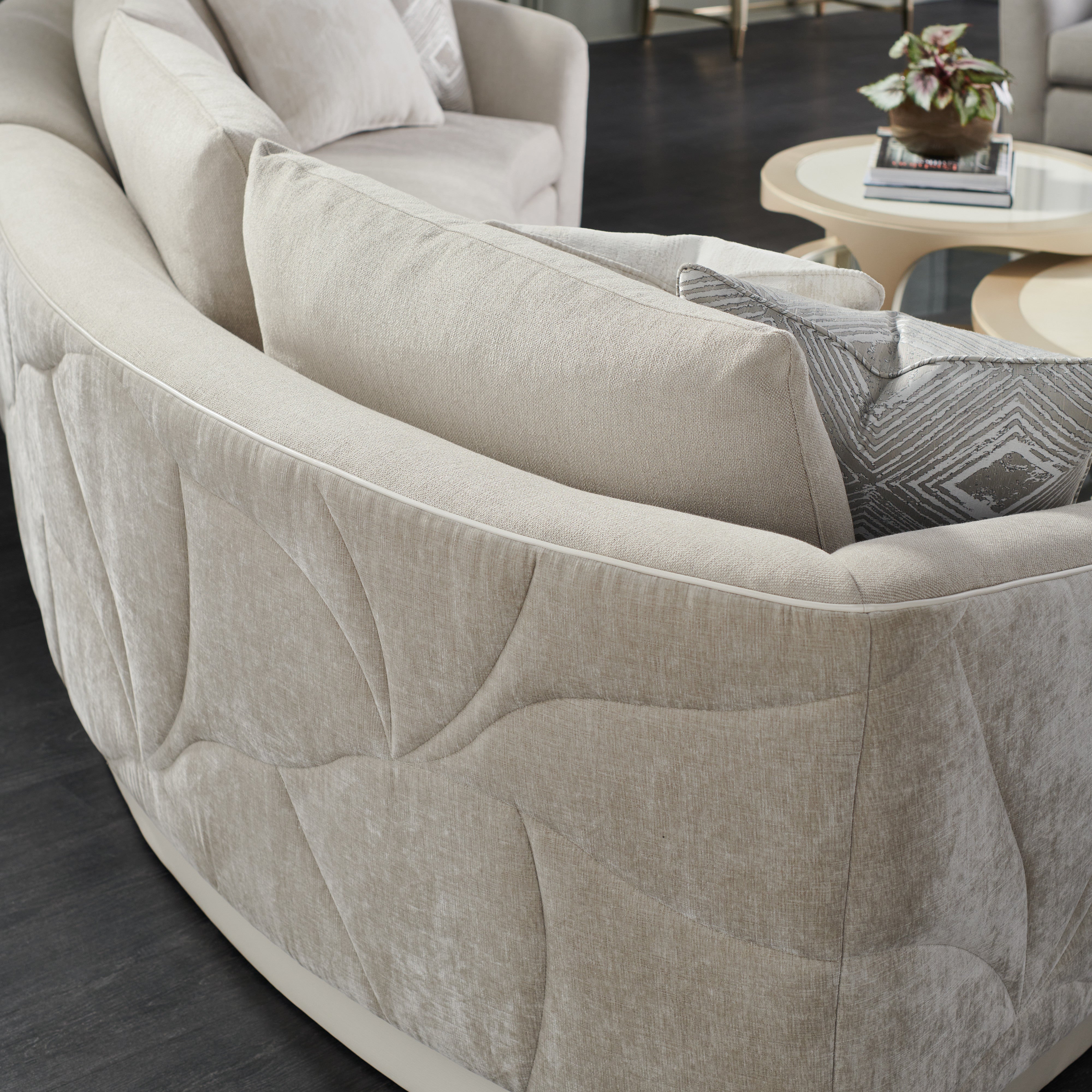 detail of Fanciful Laf Loveseat