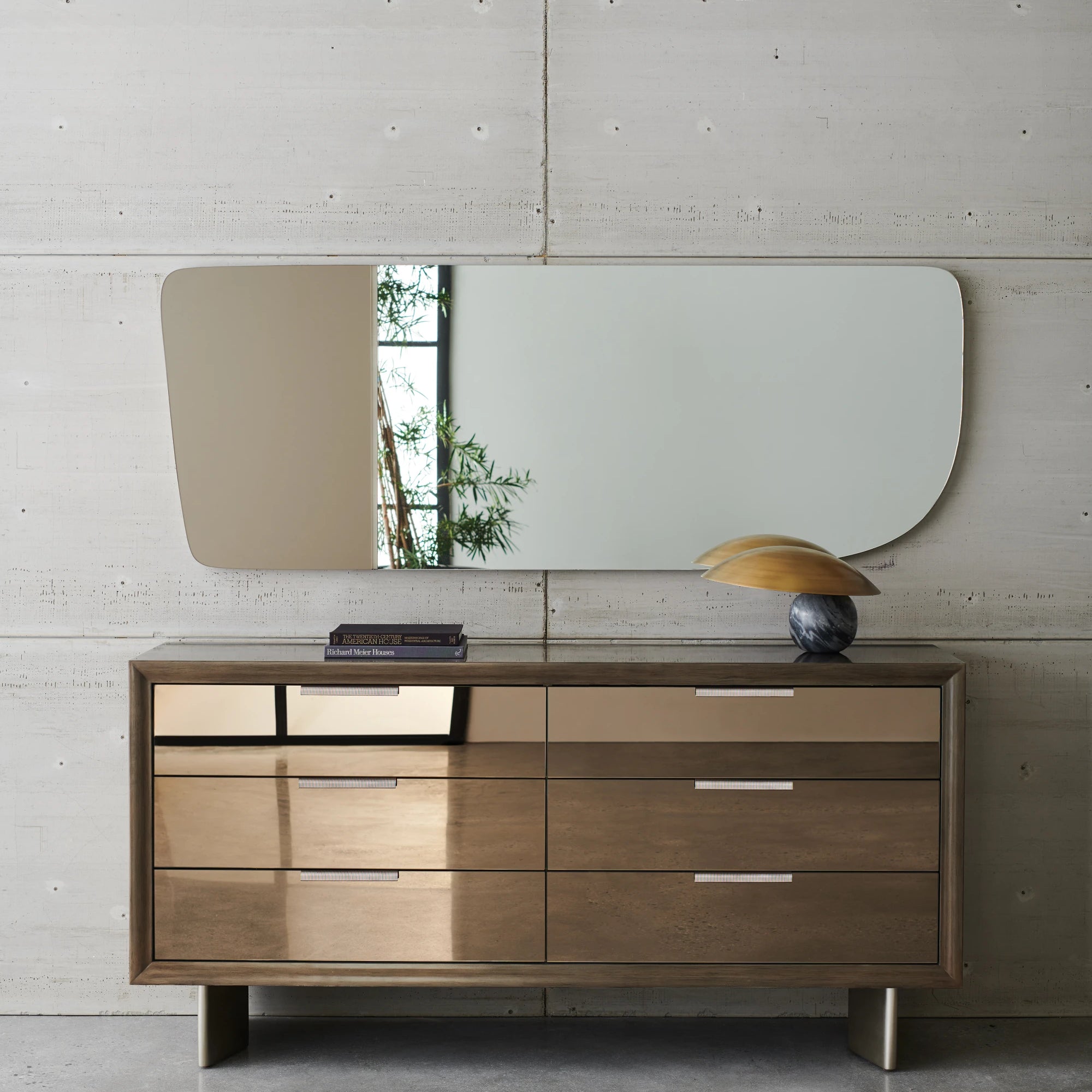 La Moda Dresser in room - angle 1