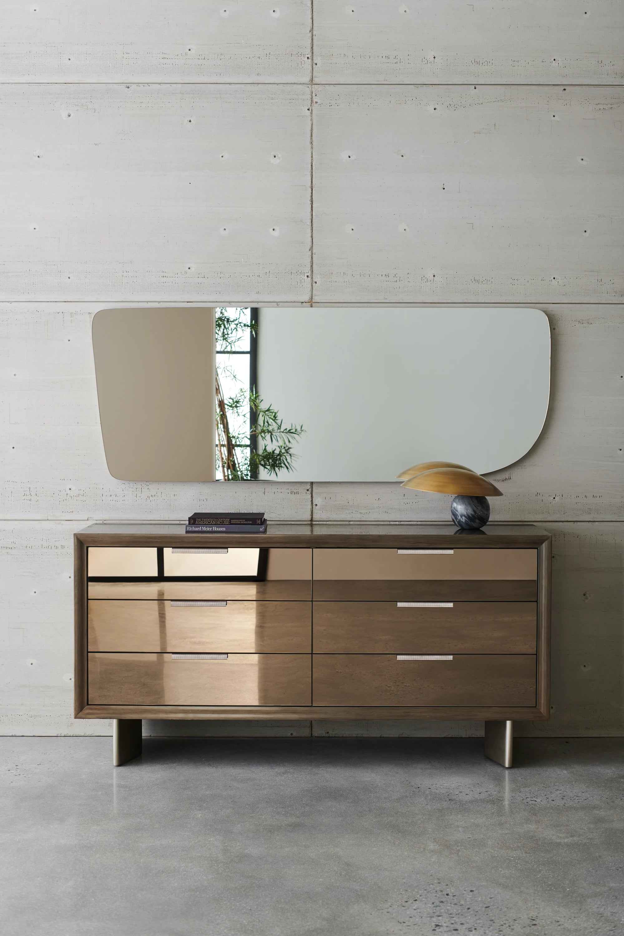 La Moda Dresser in room - angle 1