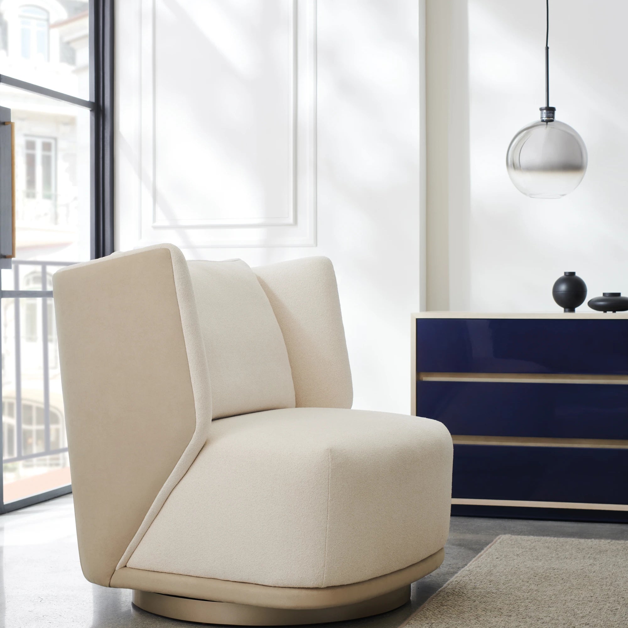 Seville Swivel Chair in room - angle 1