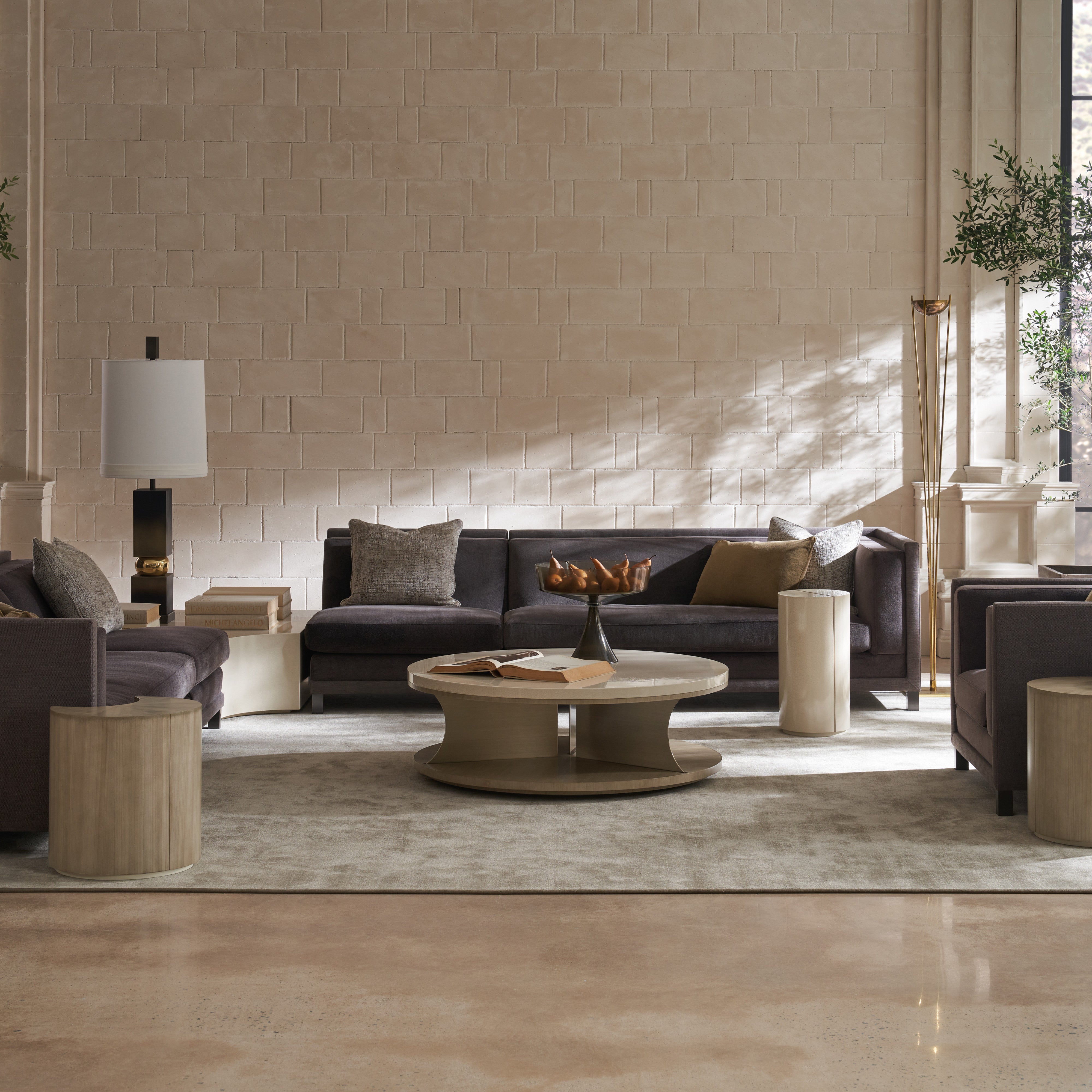 room with Tuxedo Laf Sofa