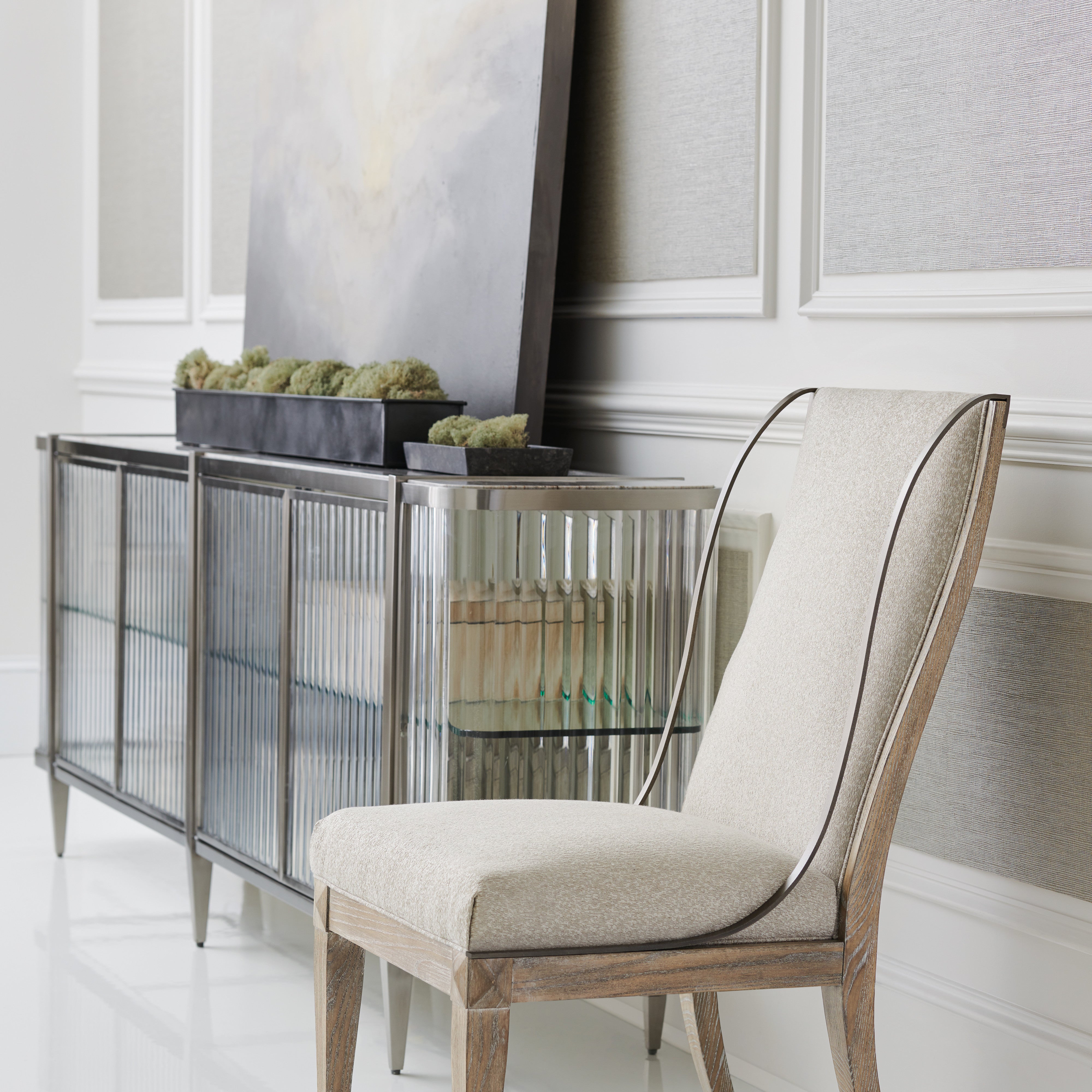 Open Arms Side Chair in room - angle 2