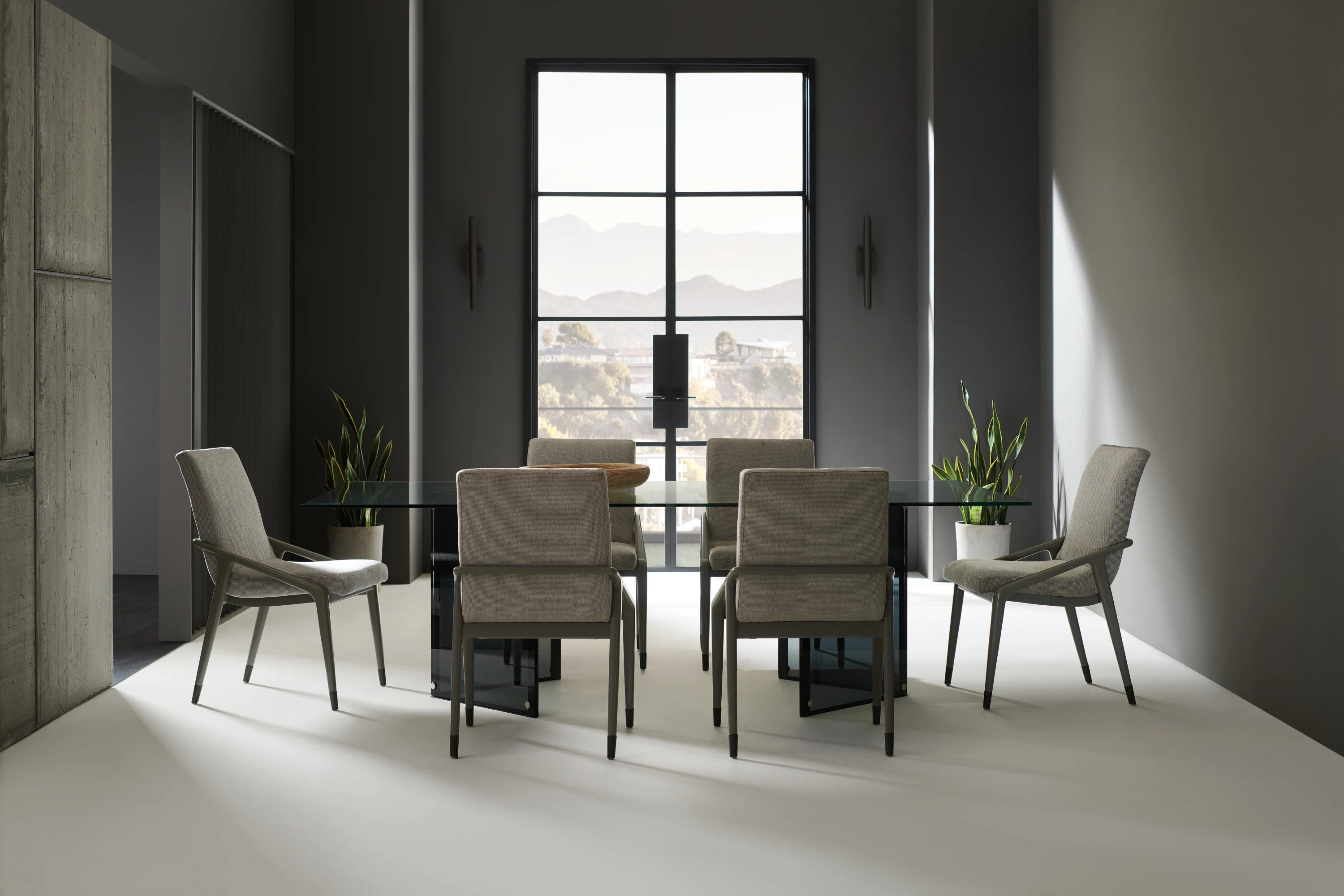 Expressions Dining Table Base in room - angle 1