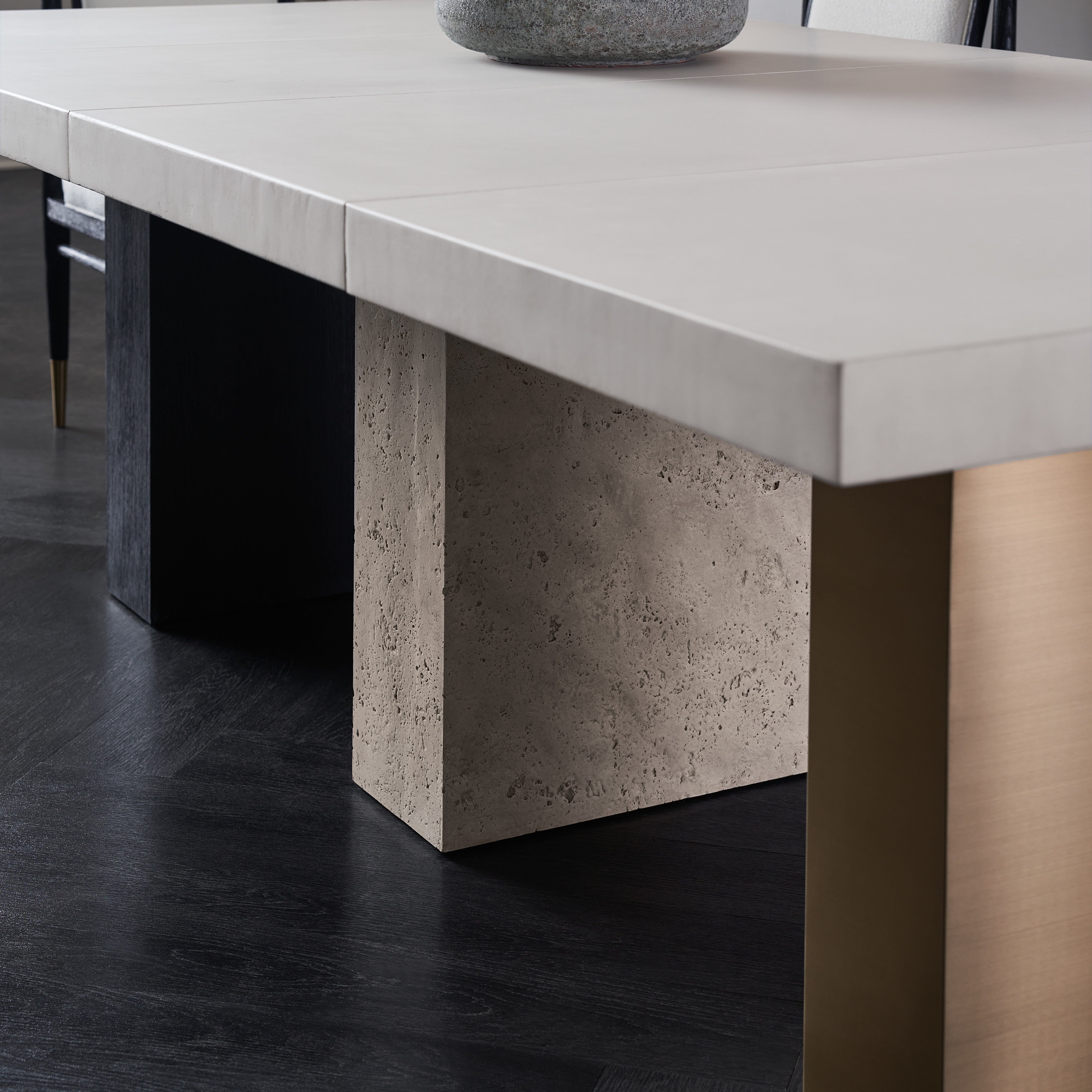 detail of Unity Dark Dining Table