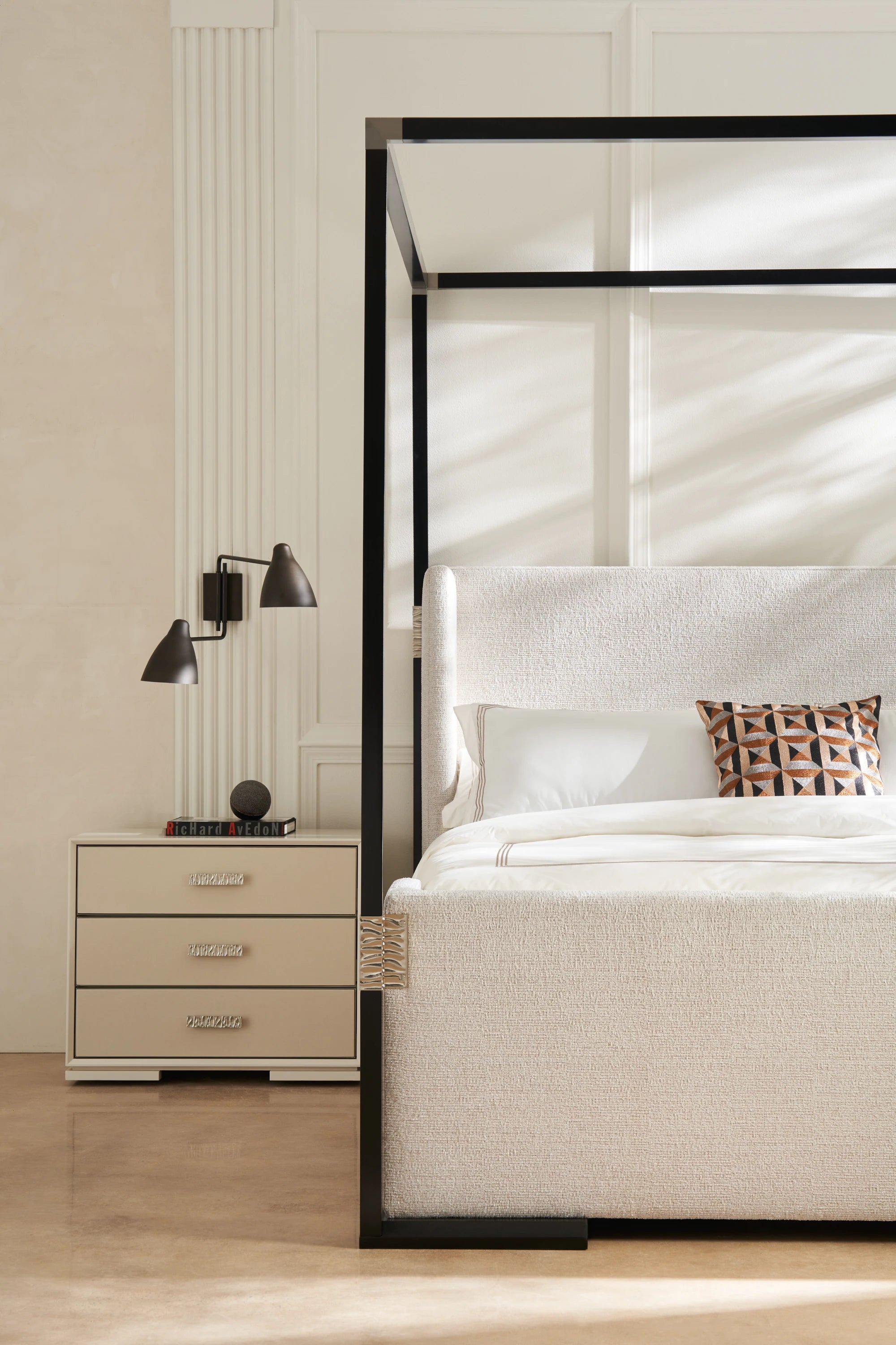 Shelter Me Qn Bed Canopy in room - angle 1
