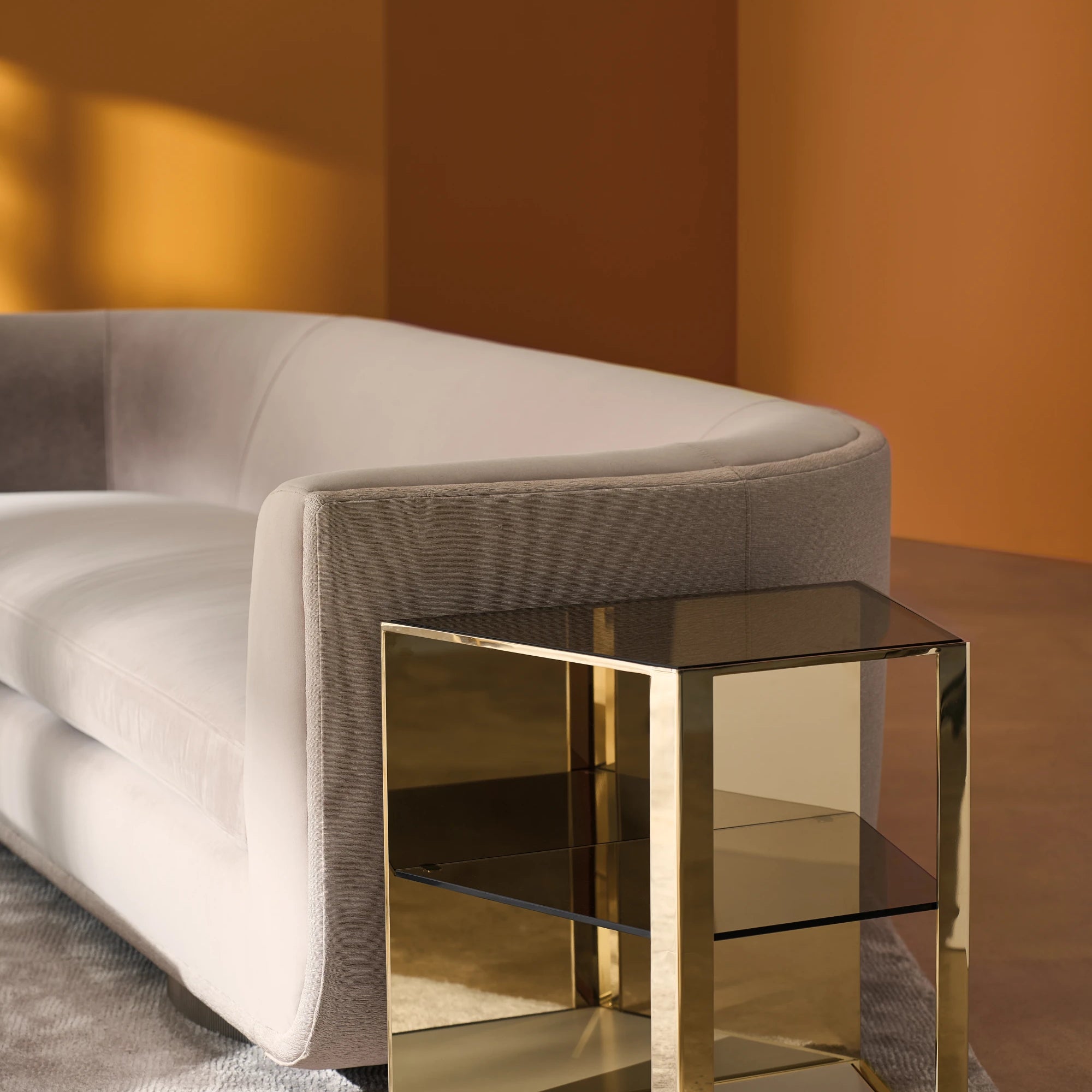 Refraction End Table in room - angle 1