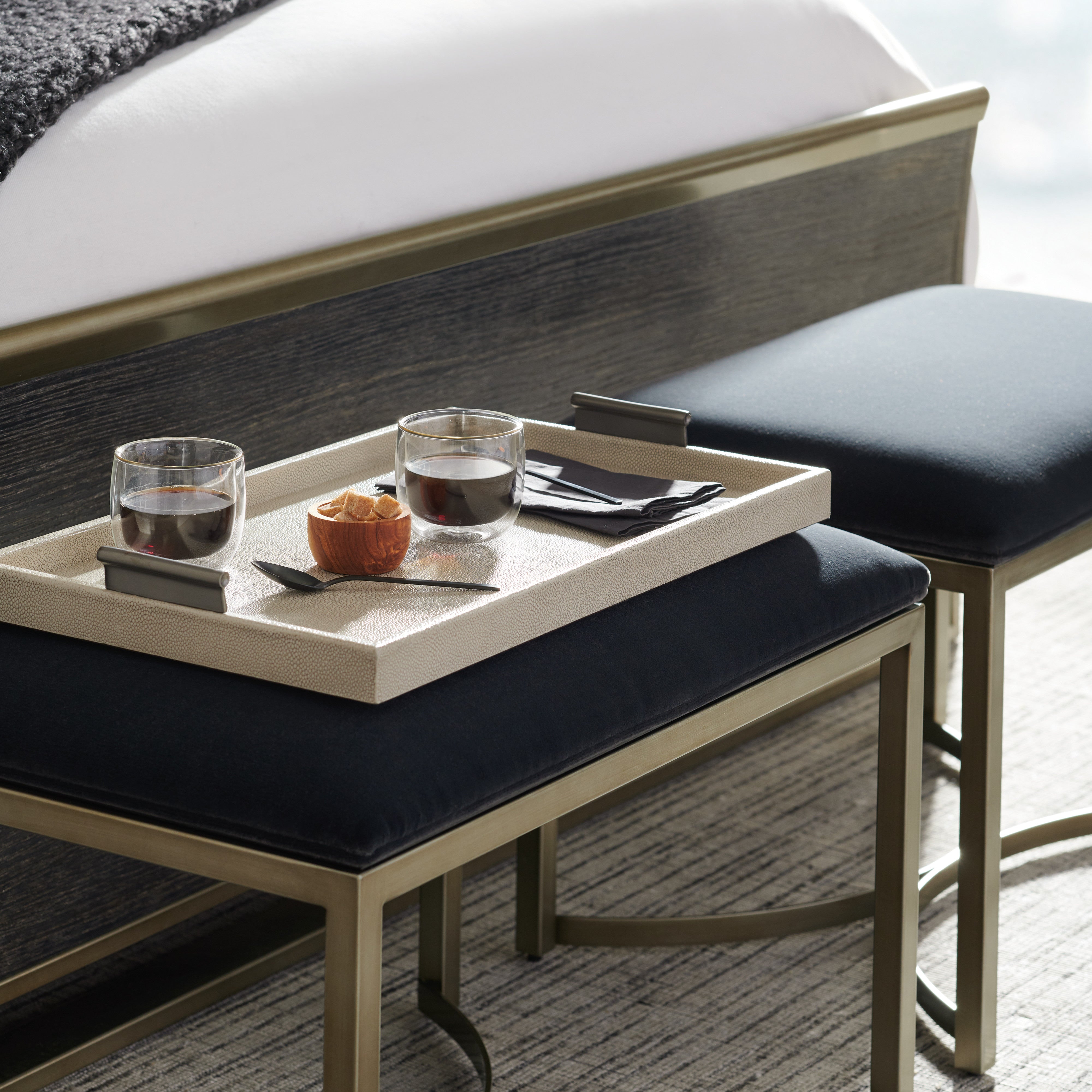 detail of Remix Bed Bench