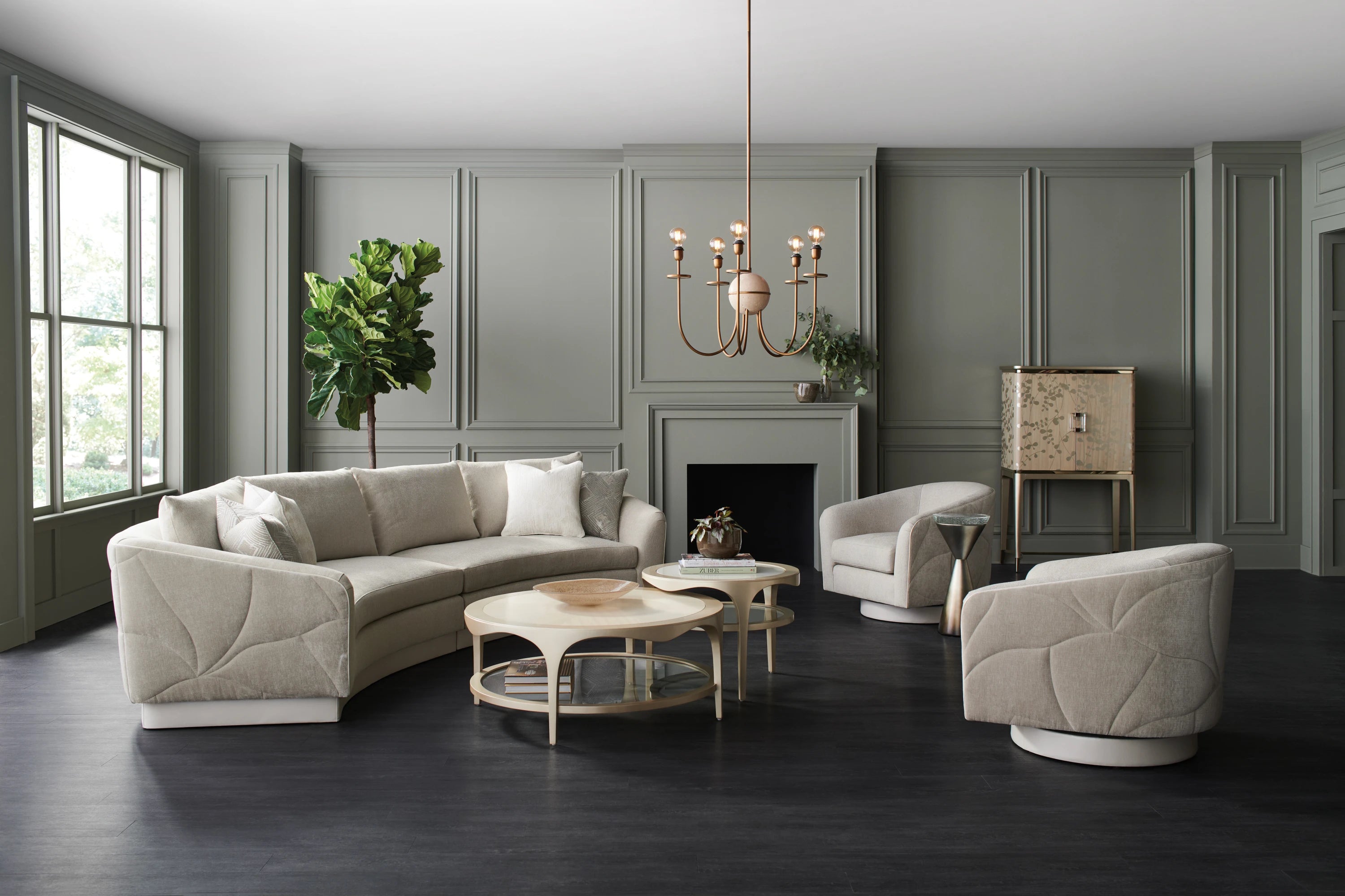 Fanciful Raf Loveseat in room - angle 4.0