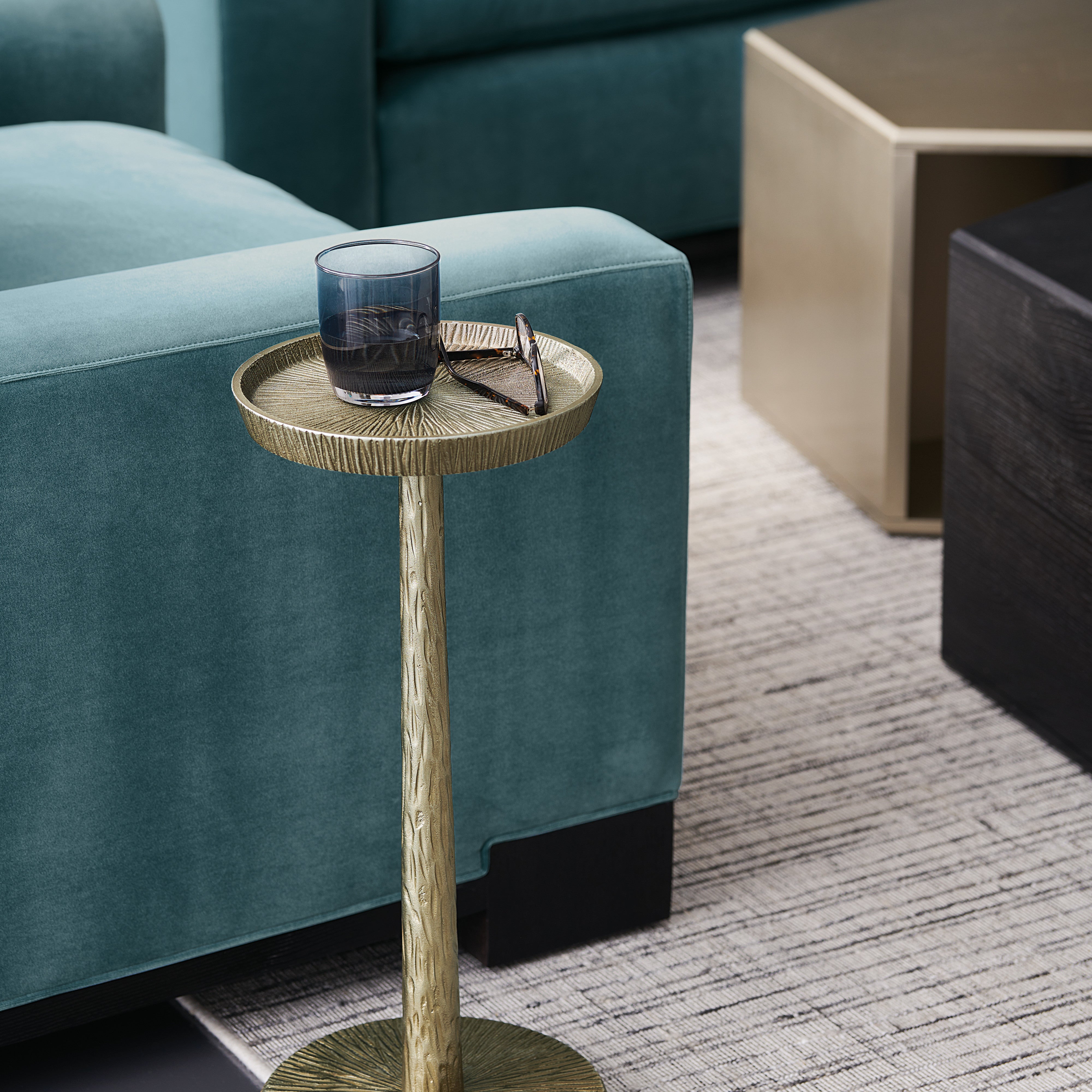 detail of Remix Metal Spot Table