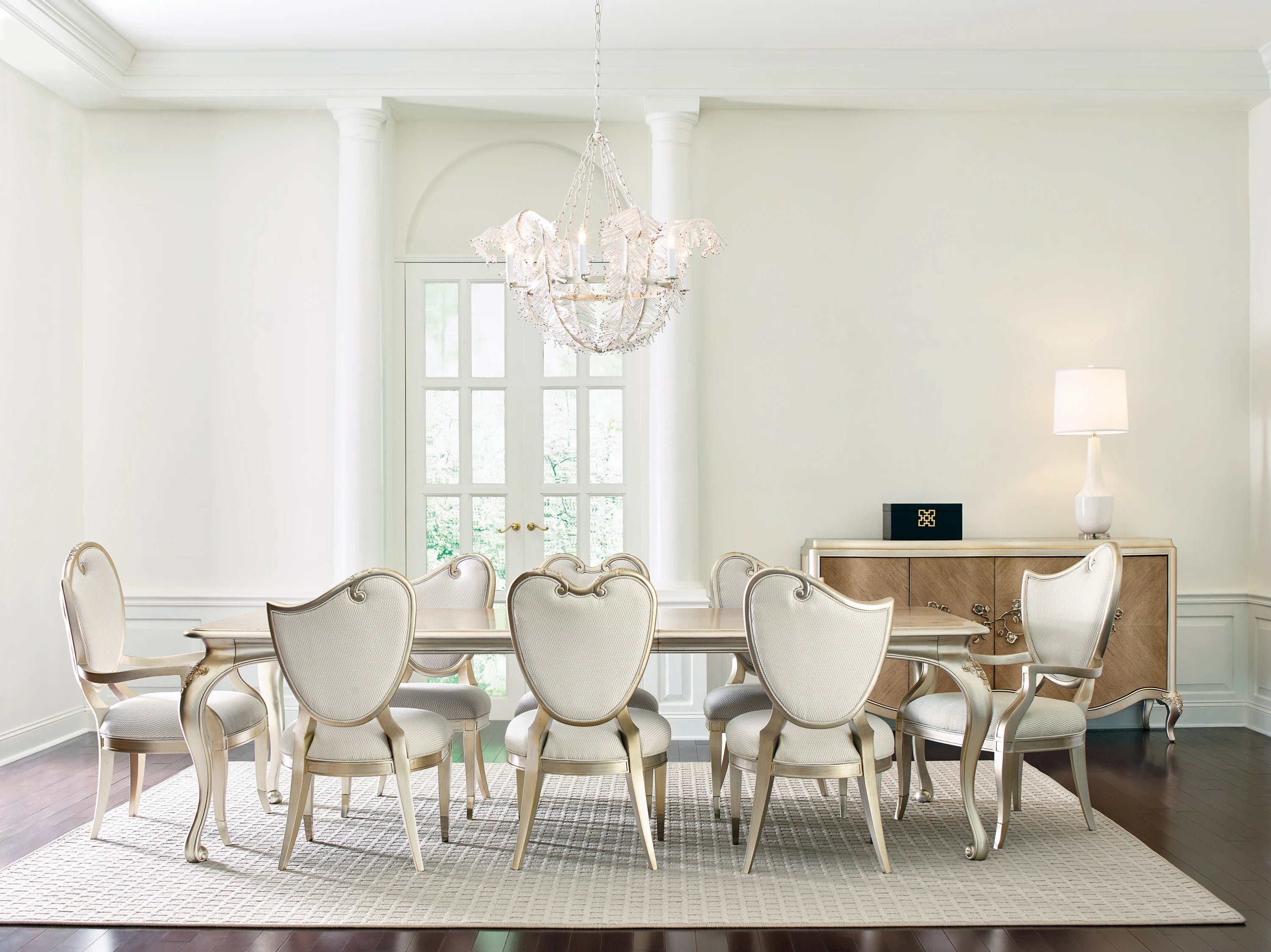 Rectangle Dining Table in room - angle 3.0