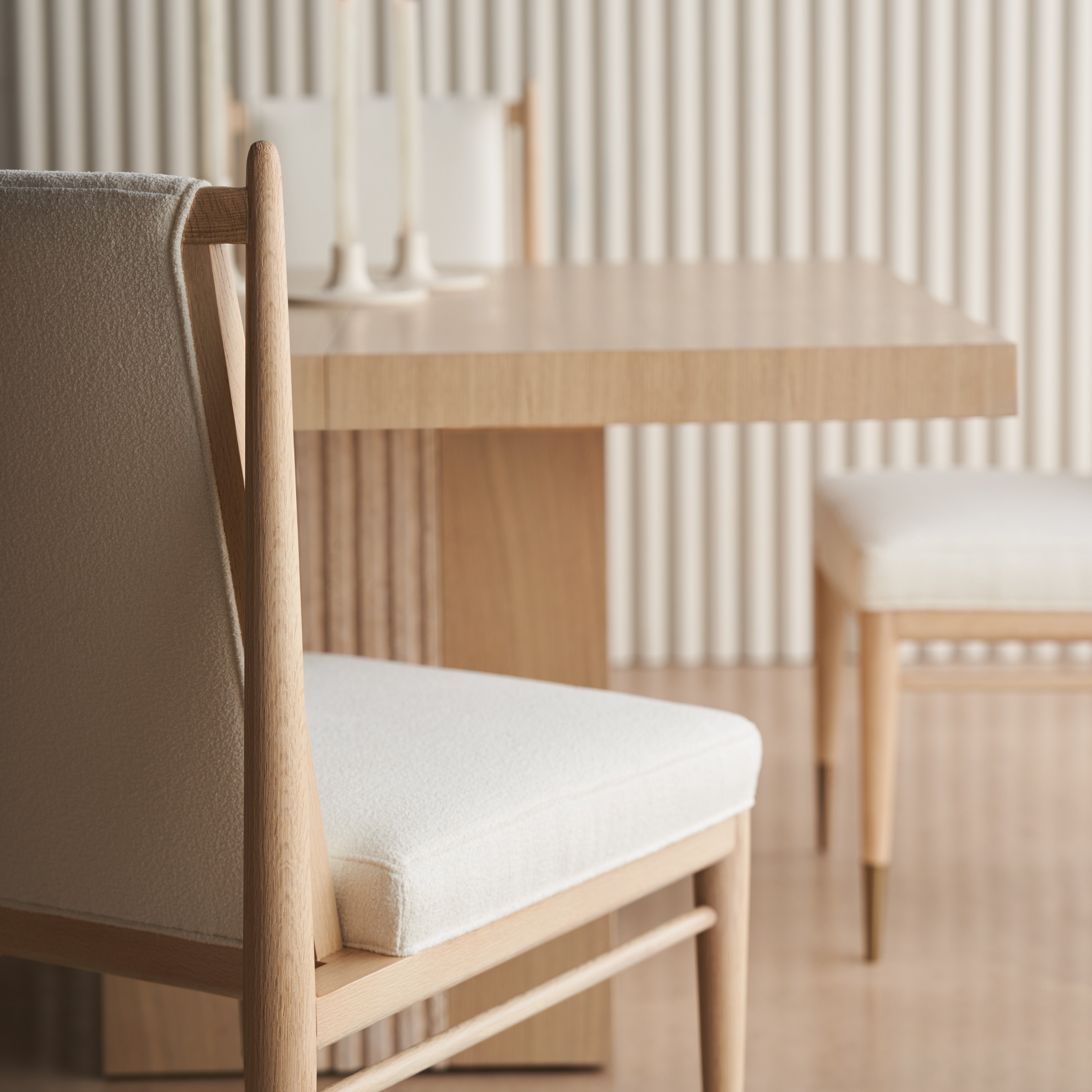 detail of Unity Light Dining Chair